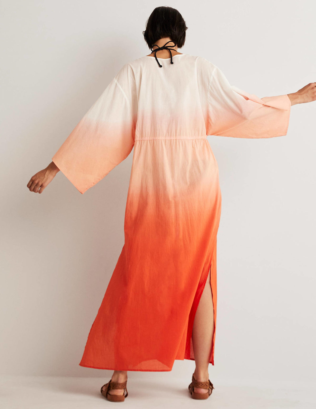 Robe-caftan longue coupe empire-Dip-dye pétard - Image 3