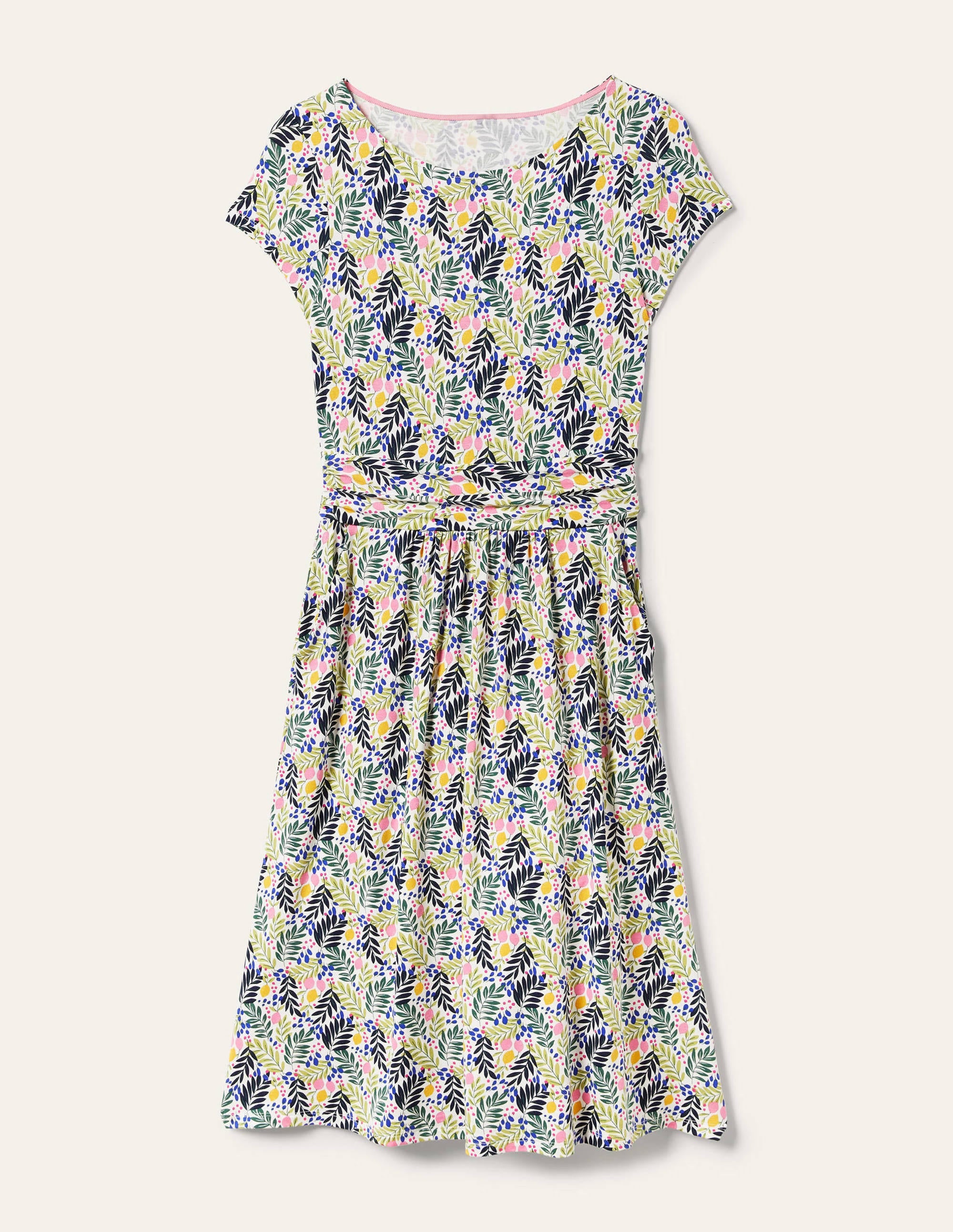 Amelie Jerseykleid-Bunt, Zitronenblätter - Image 5