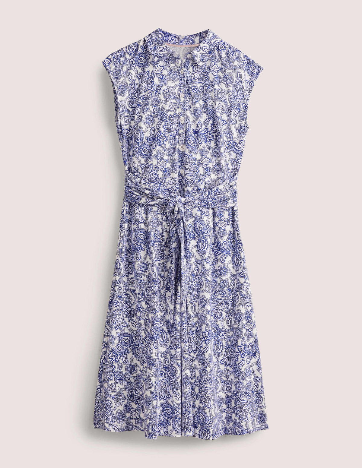Robe-chemise Althea en jersey-Océan Atlantique, motif Paisley Bud-6
