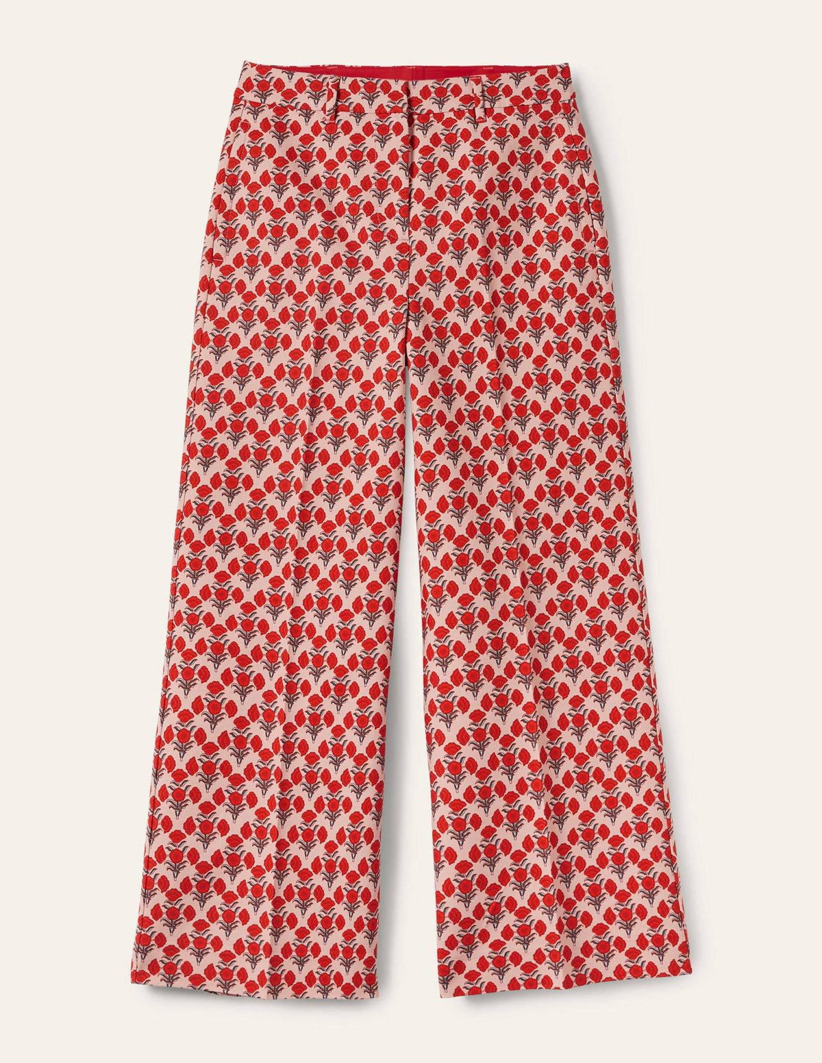 Richmond Hose mit hoher Taille-Milchshake, Geometrisches Blumenmuster - Image 5