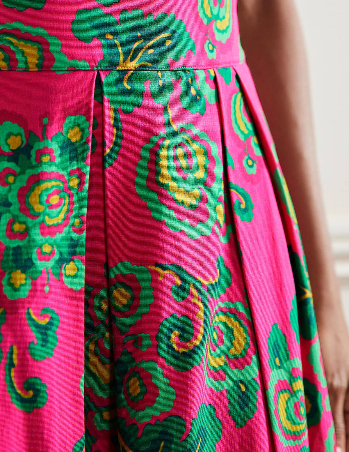 Scarlett Gemusterter Midirock-Pink, Wildblumen-5
