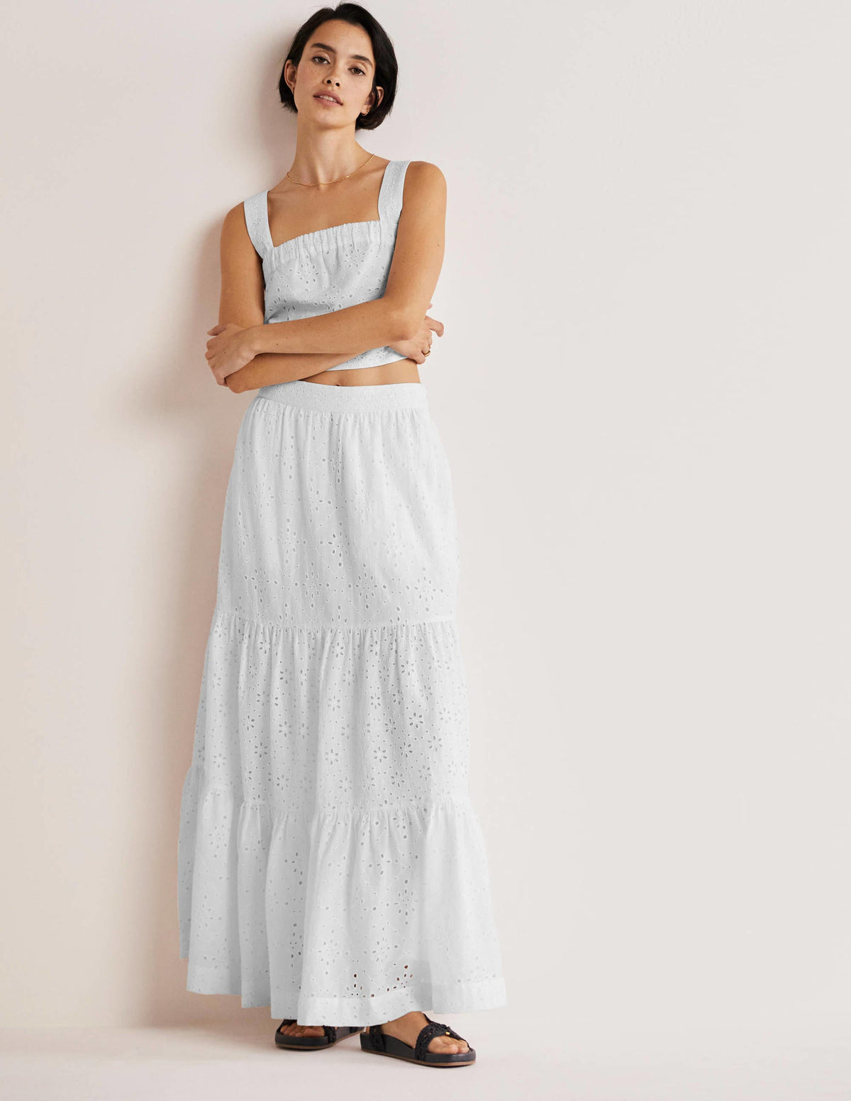 Jupe longue Hazel en broderie anglaise-Blanc, broderie anglaise-1