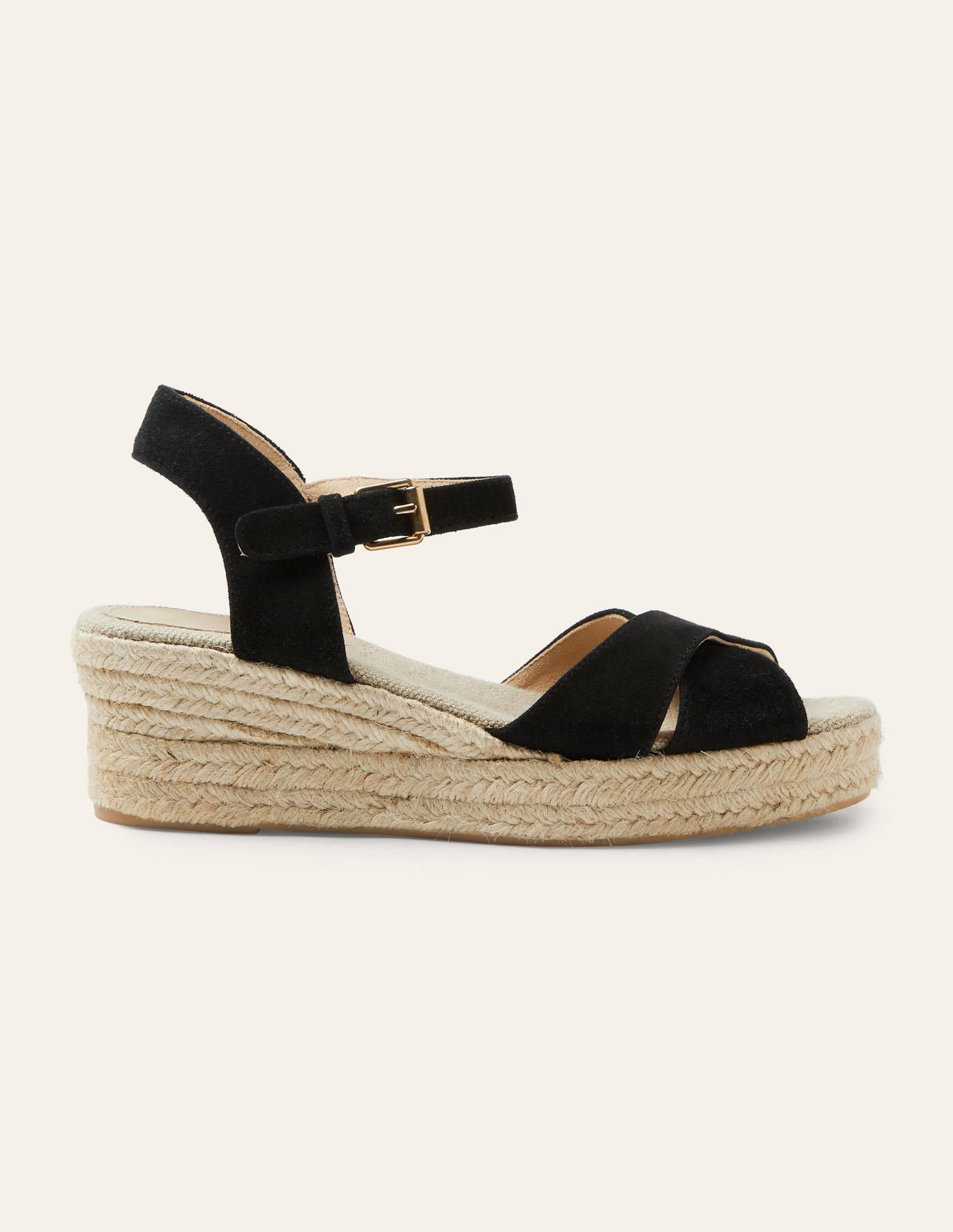 Compensées Jasmine façon espadrilles-Noir - Image 2