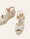Compensées Jasmine façon espadrilles-Avoine
