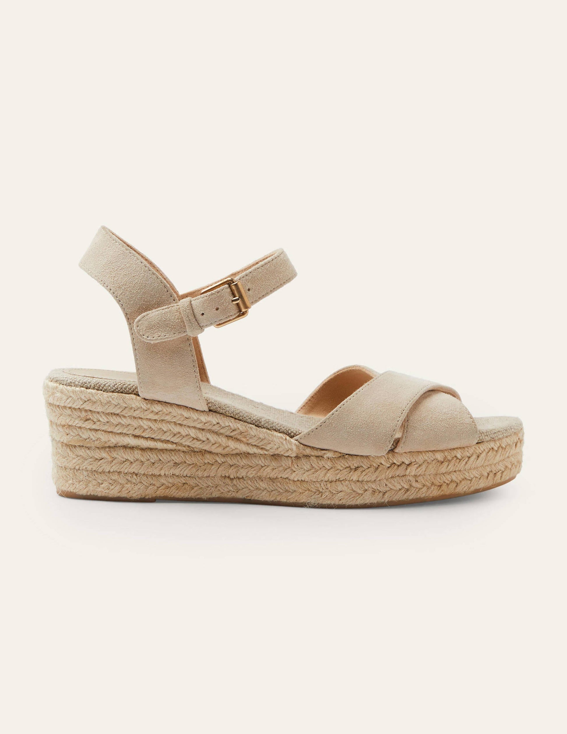 Compensées Jasmine façon espadrilles-Avoine-2