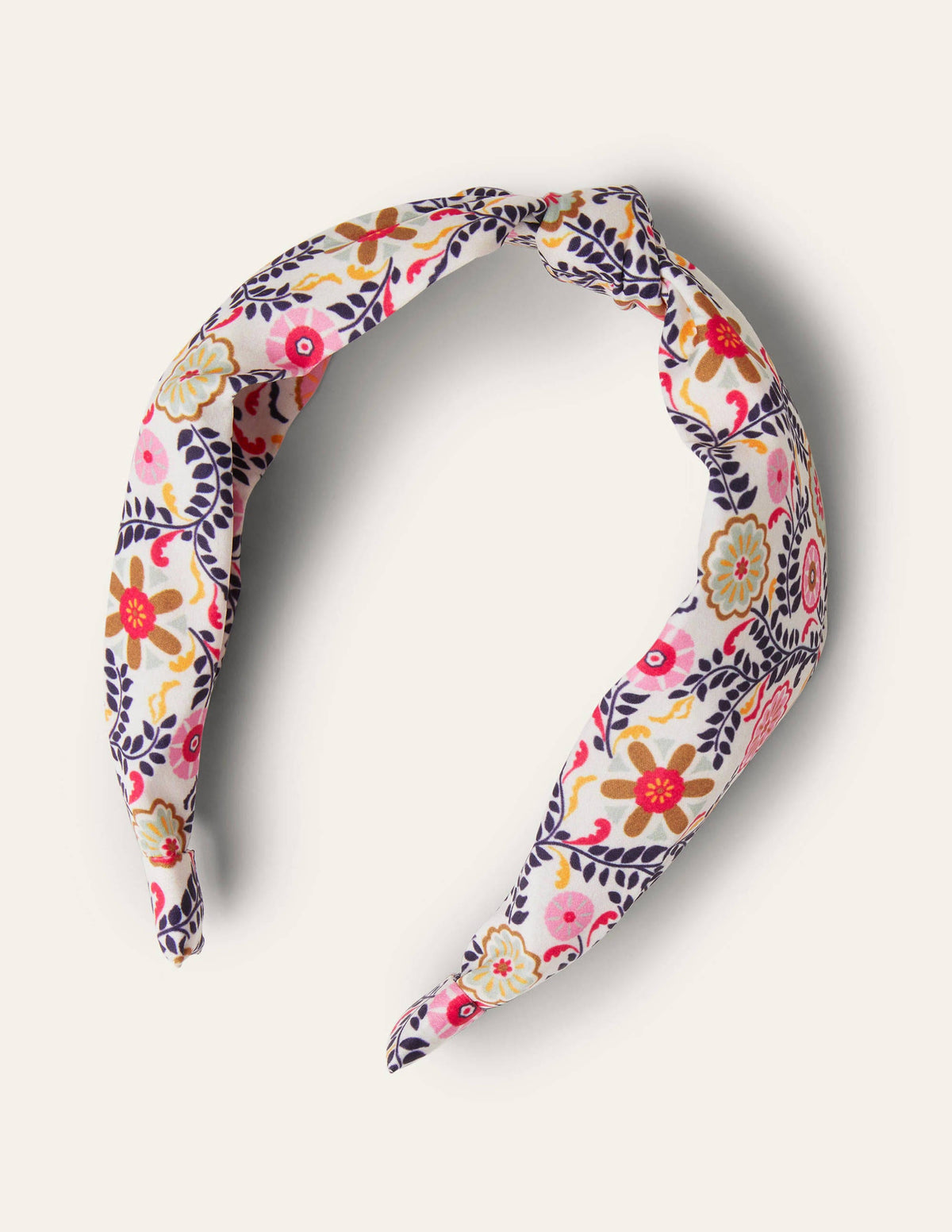 Knotted Headband-Ivory, Opulent Garden-1