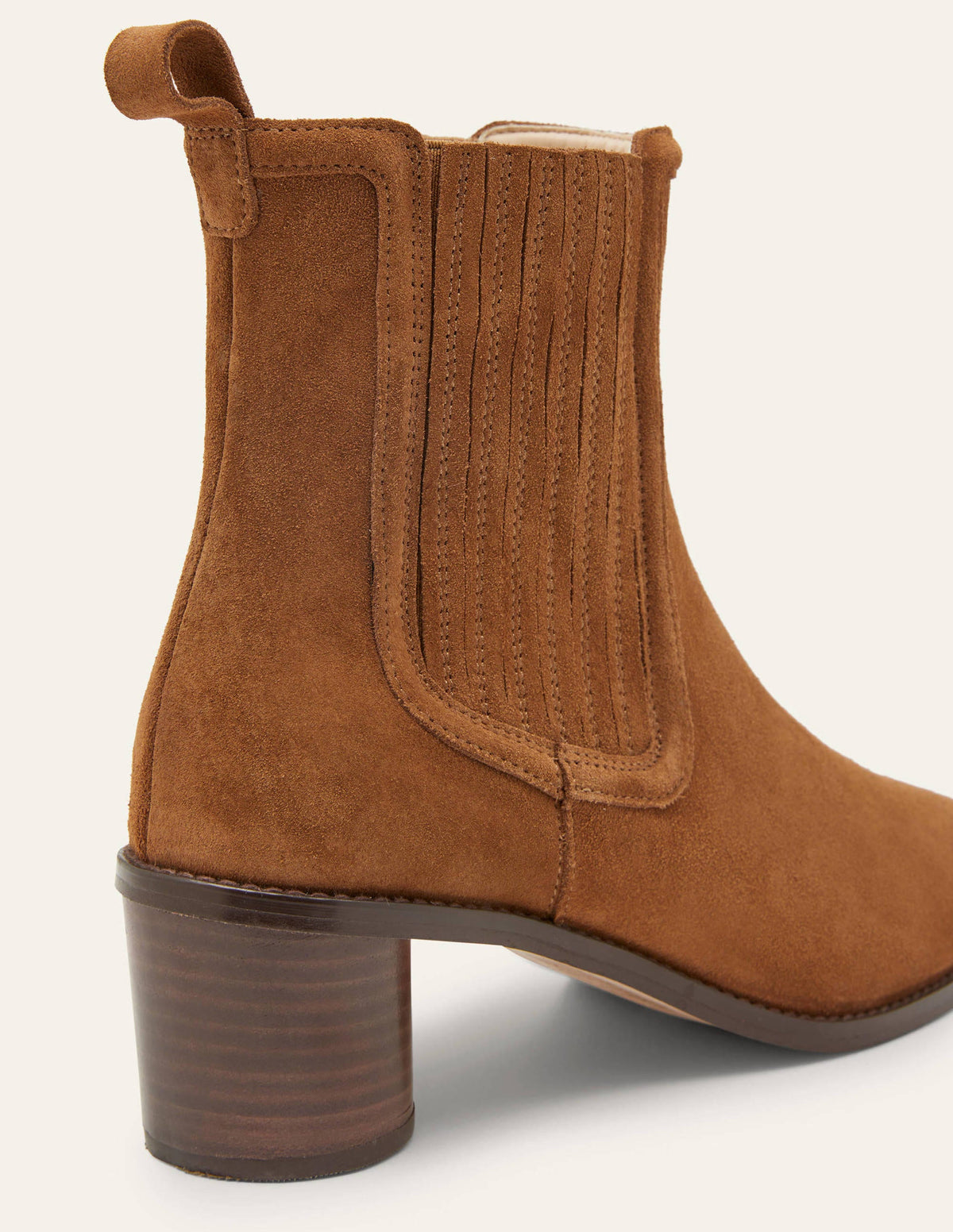 Chelsea-Boots aus Veloursleder mit rundem Absatz-Tabakbraun-4