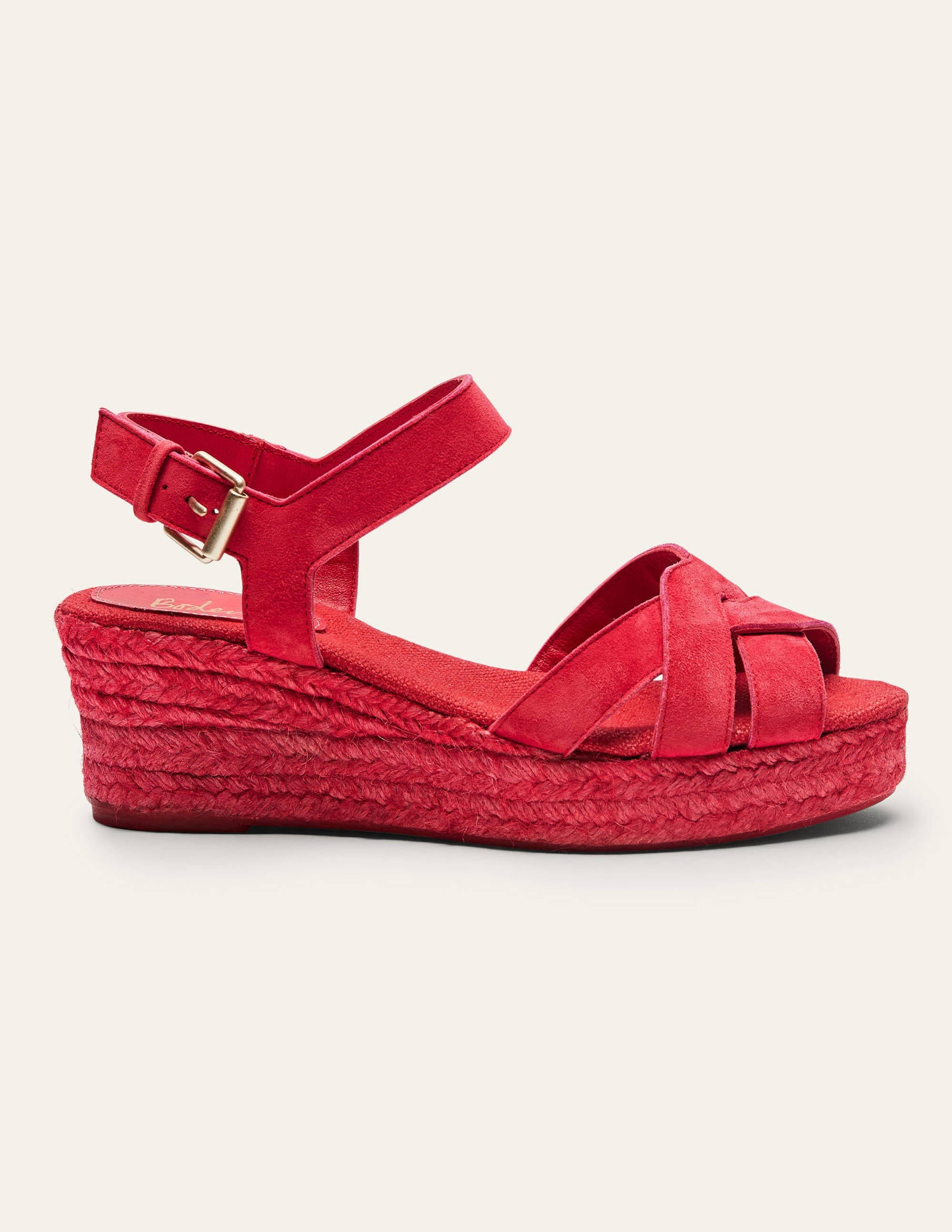 Geometrische Espadrilles mit Keilabsatz-Helles Mohnblumenrot - Image 2