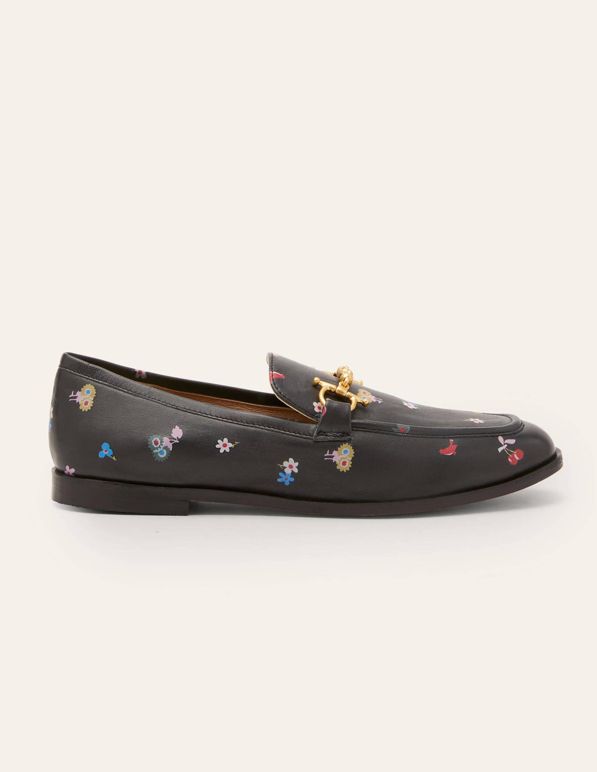 Loafer aus Leder mit Trensen-Schwarz, Waldknospen-2