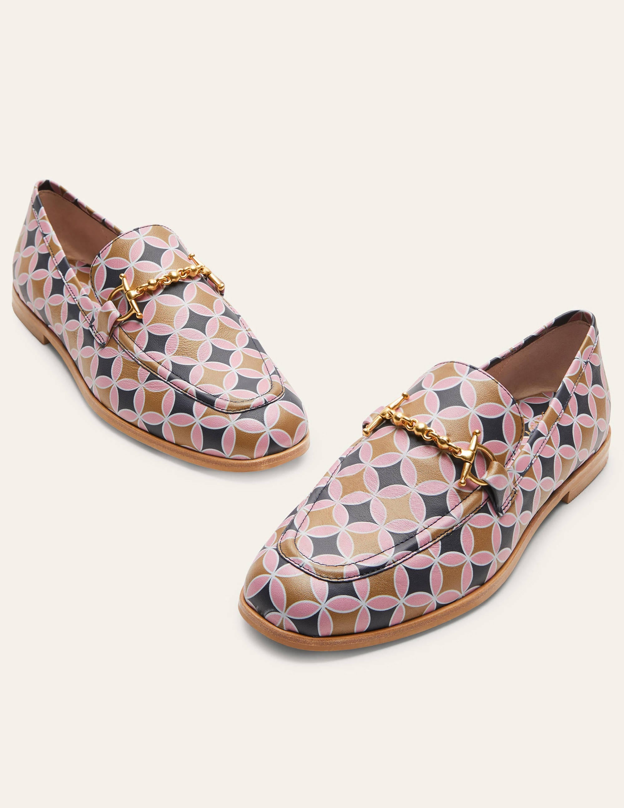Loafer aus Leder mit Trensen-Kamelbraun, Spiro-Muster - Image 3