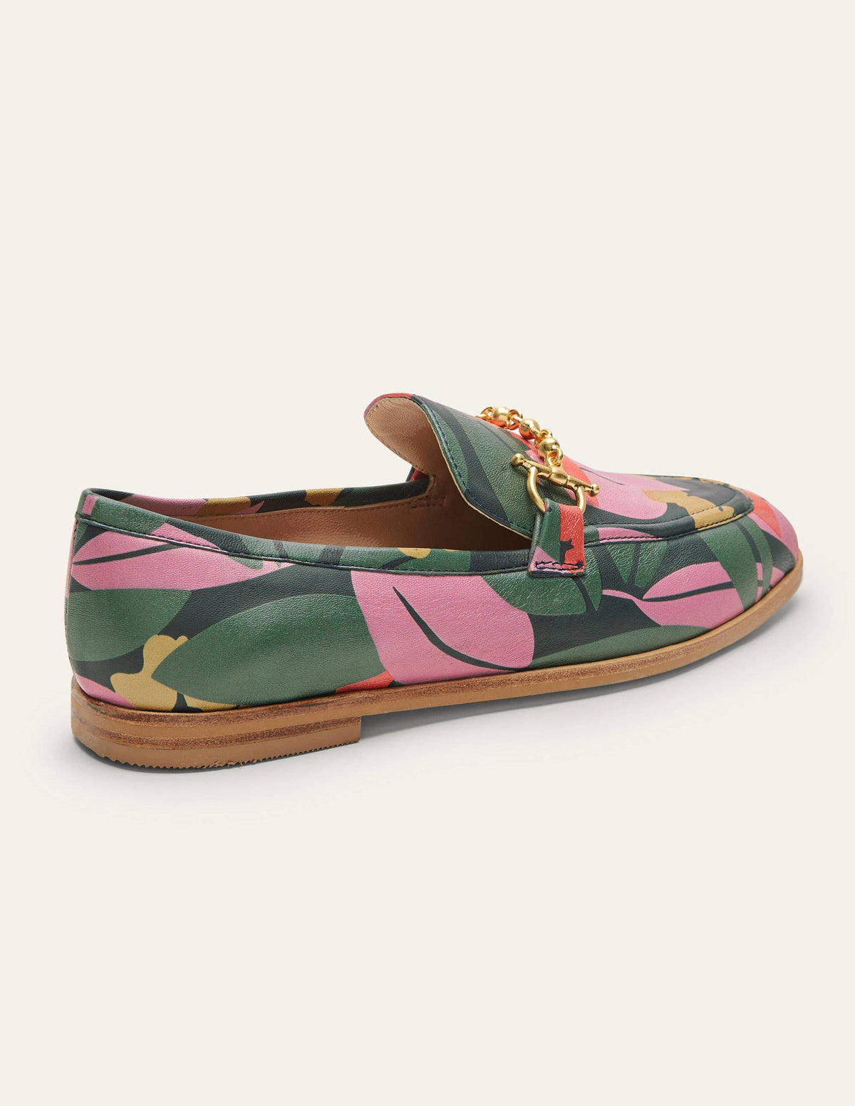 Loafer aus Leder mit Trensen-Navy, Abstrakte Blumen - Image 4
