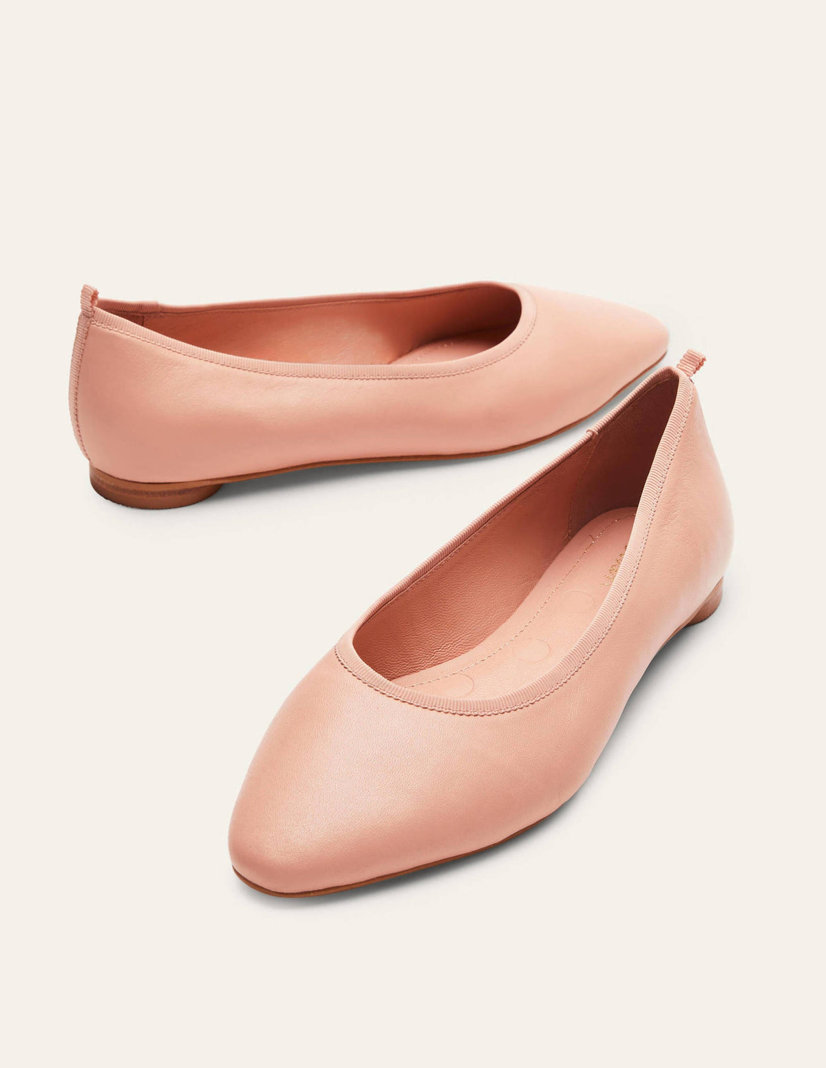 Ballerinas mit mandelförmiger Zehenpartie-Altrosa-1