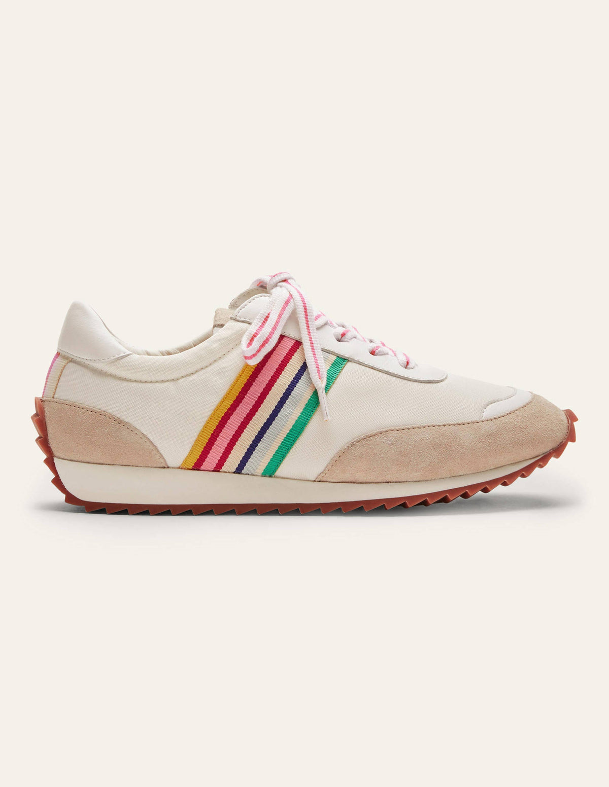 Gestreifte Laufschuhe-Weiß/Bunt, Gestreift - Image 2