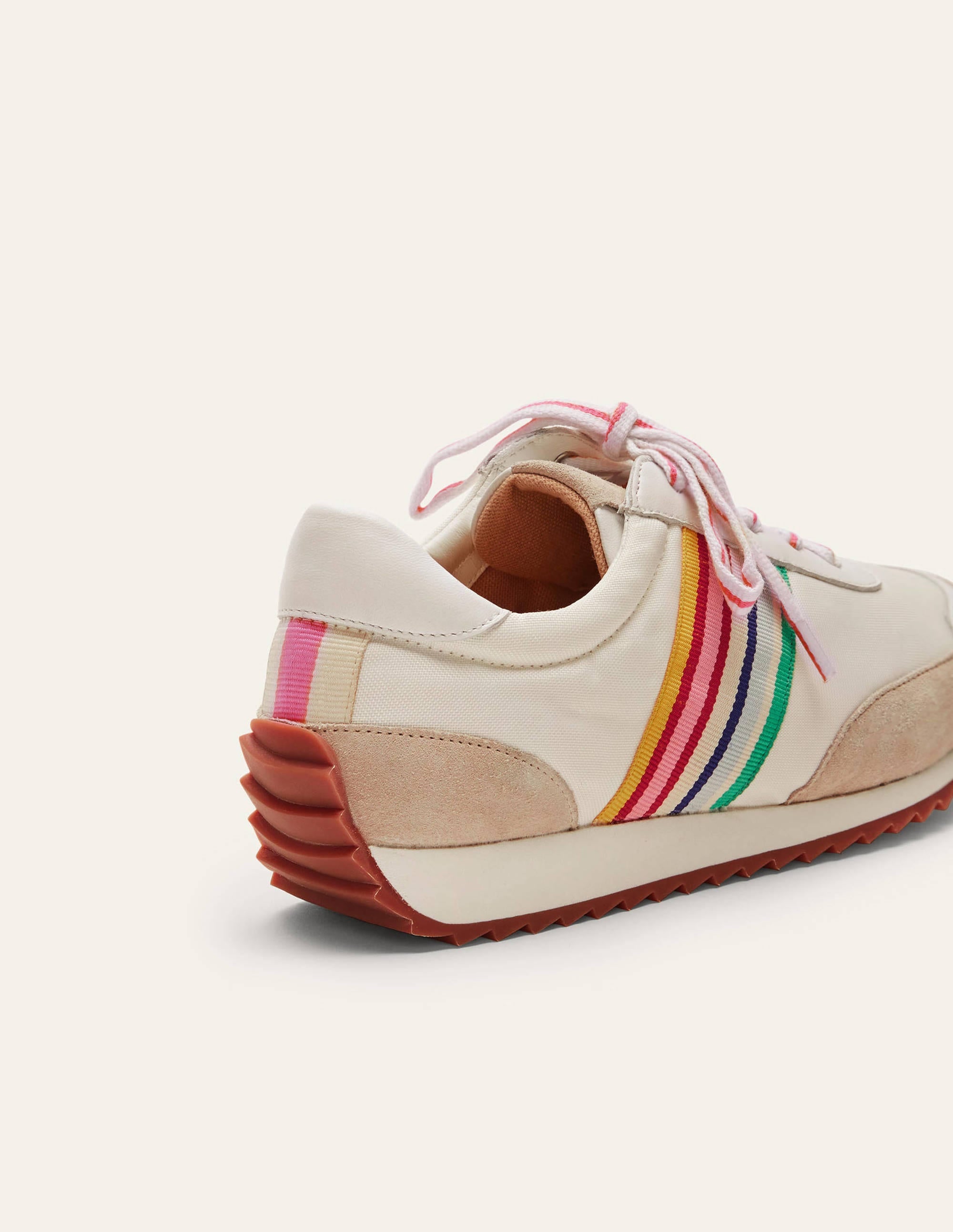 Gestreifte Laufschuhe-Weiß/Bunt, Gestreift - Image 4