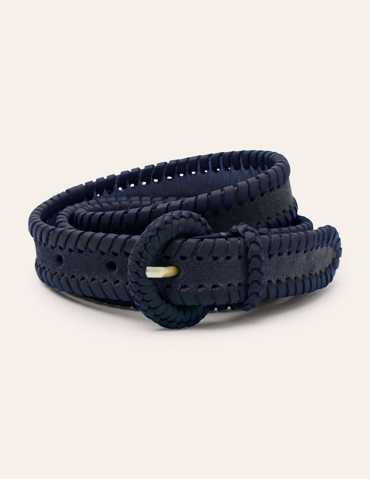 Schmaler Webgürtel-Marineblau-1