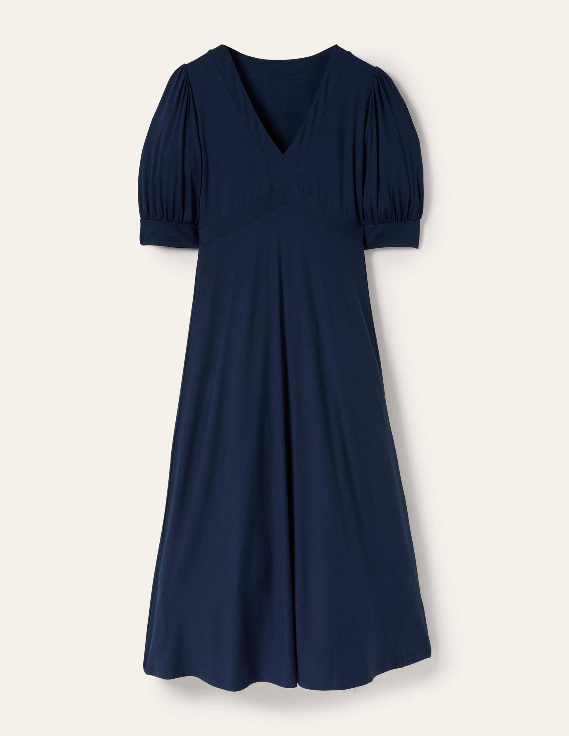 Eva Jersey Midi Dress-Navy-7