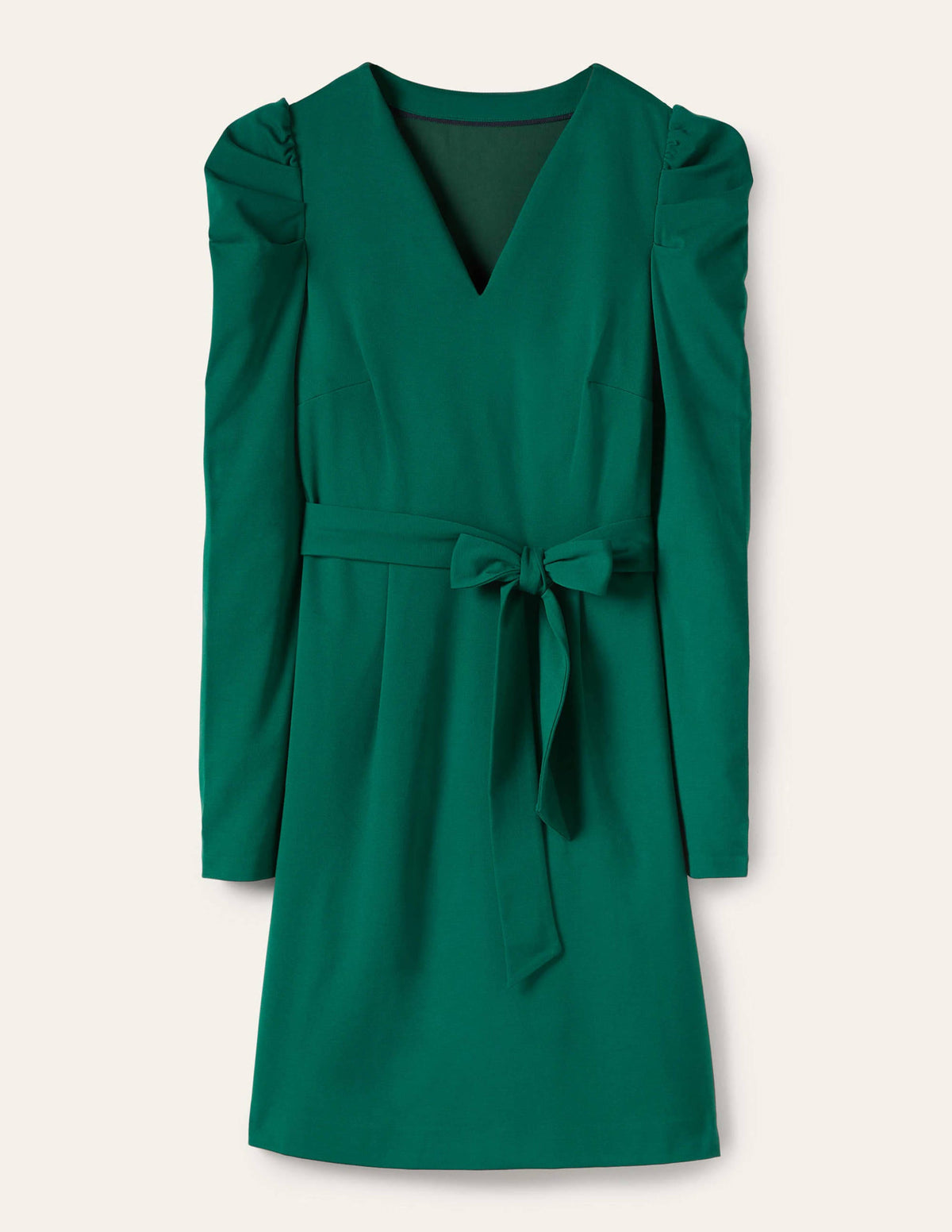 Robe en jersey à manches bouffantes-Vert forêt profond - Image 5