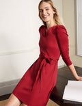 Robe en jersey à manches bouffantes-Baie hivernale