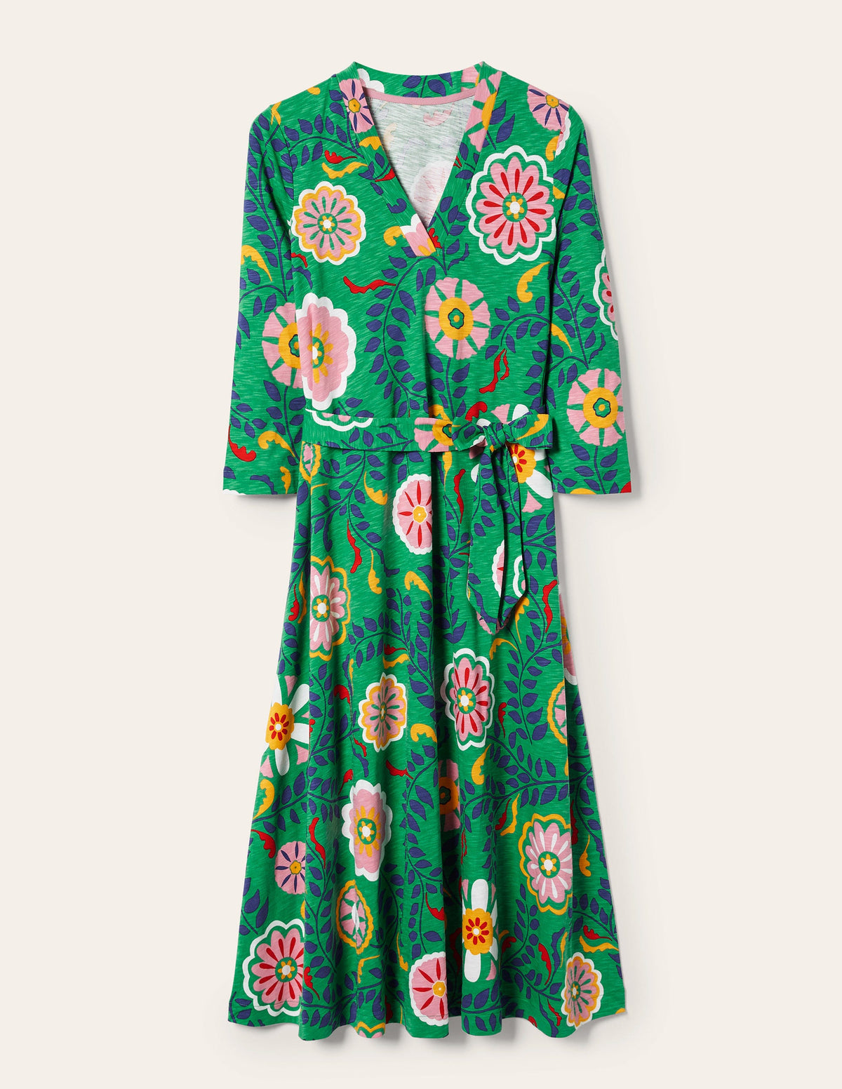 Kaftan-Midikleid aus Jersey-Englischer Efeu, Üppiger Garten-4