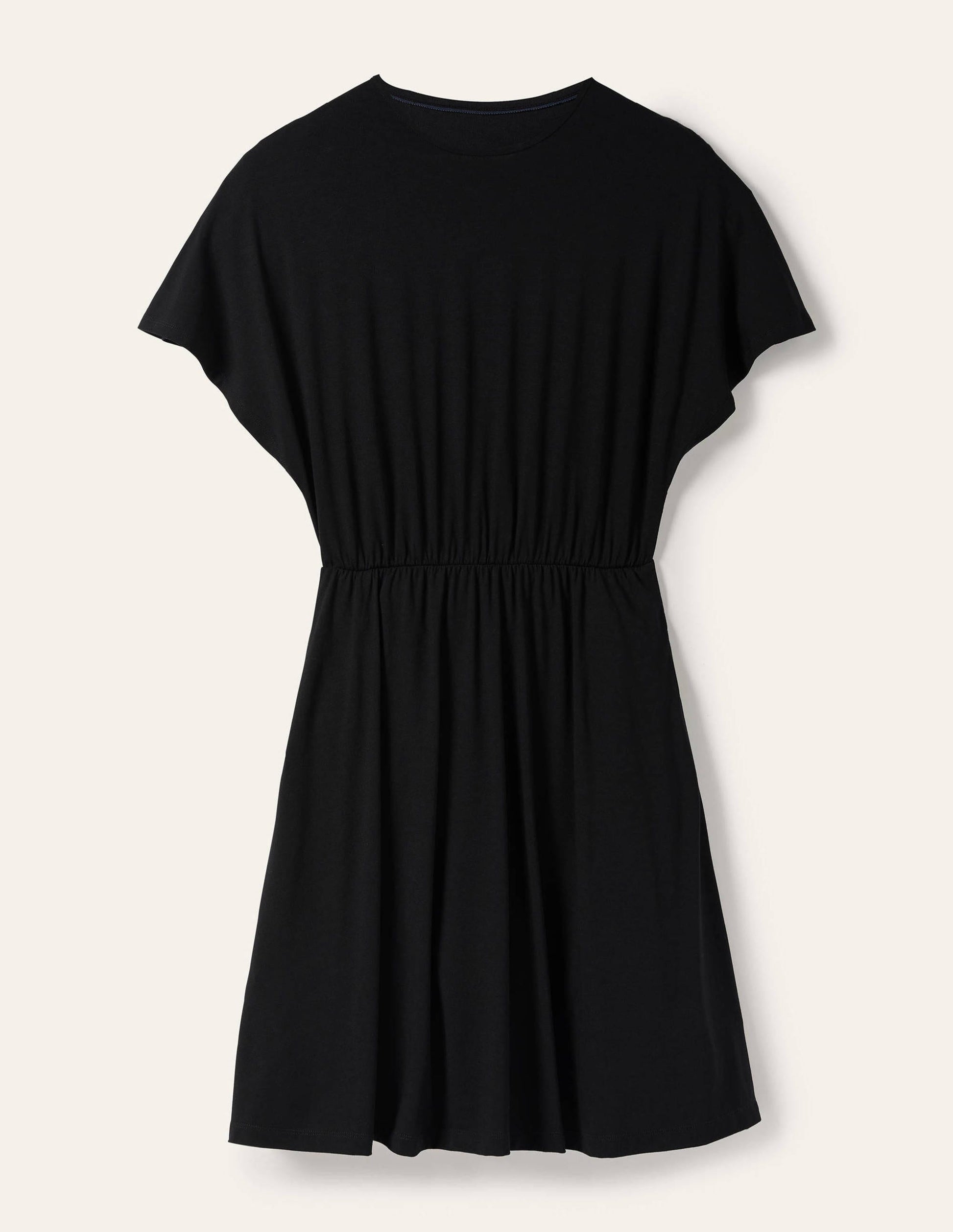 Jerseykleid mit Flatterärmeln-Schwarz-5