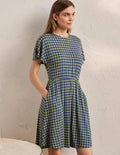 Jerseykleid mit Flatterärmeln-Englischer Efeu, Marokkanischer Diamant