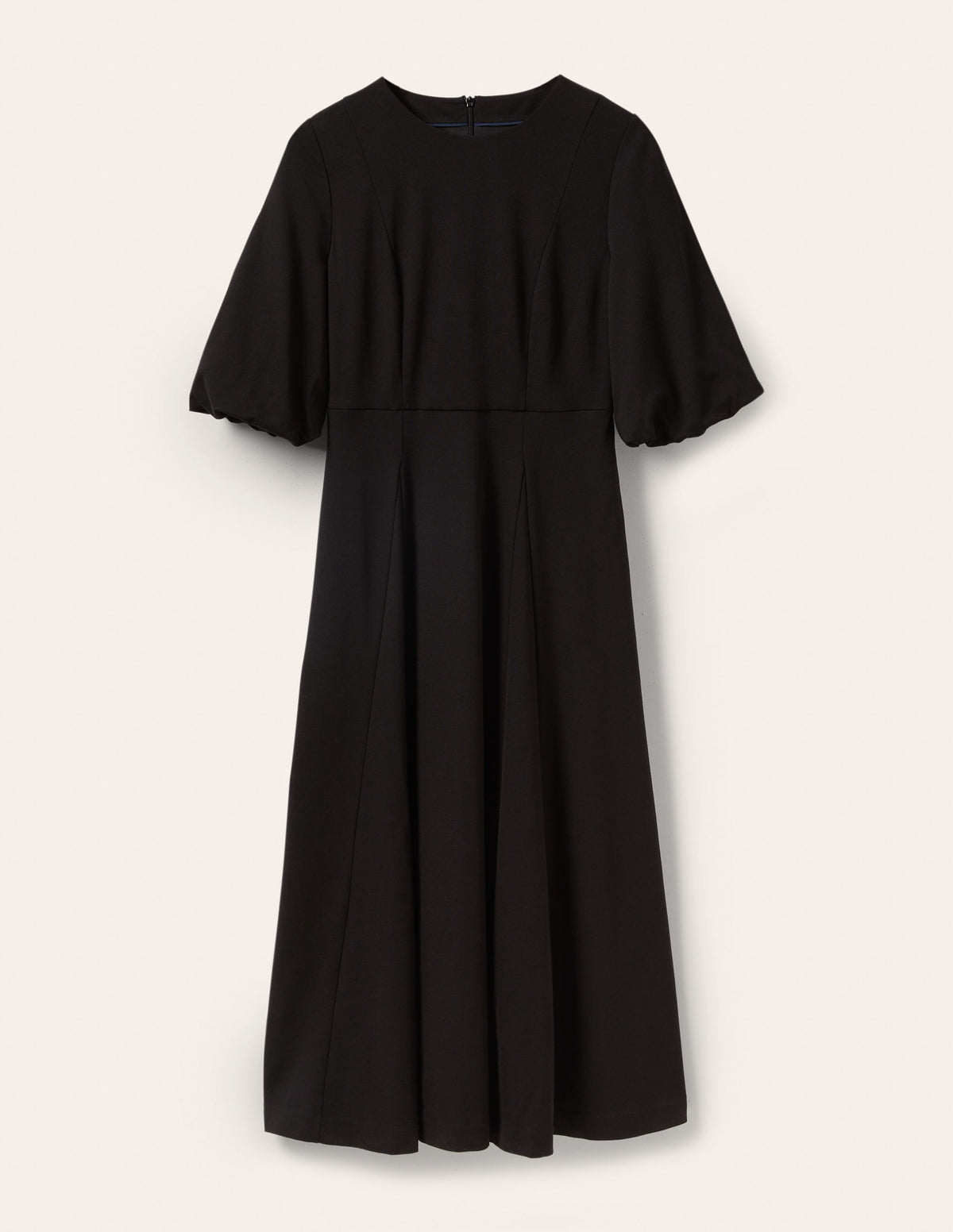 Ponte-Midikleid mit Tellerrock-Schwarz - Image 5