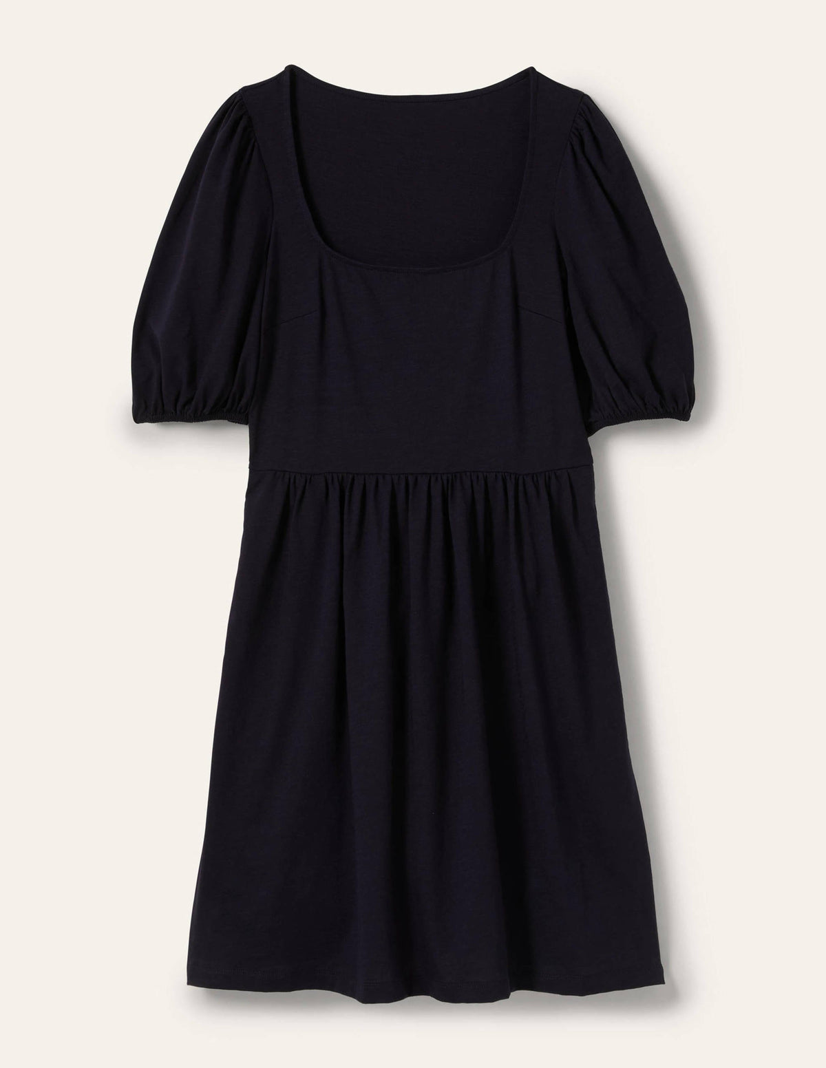 Jerseykleid mit eckigem Ausschnitt-Marineblau - Image 5