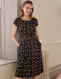 Amelie Jerseykleid-Schwarz, Waldknospen