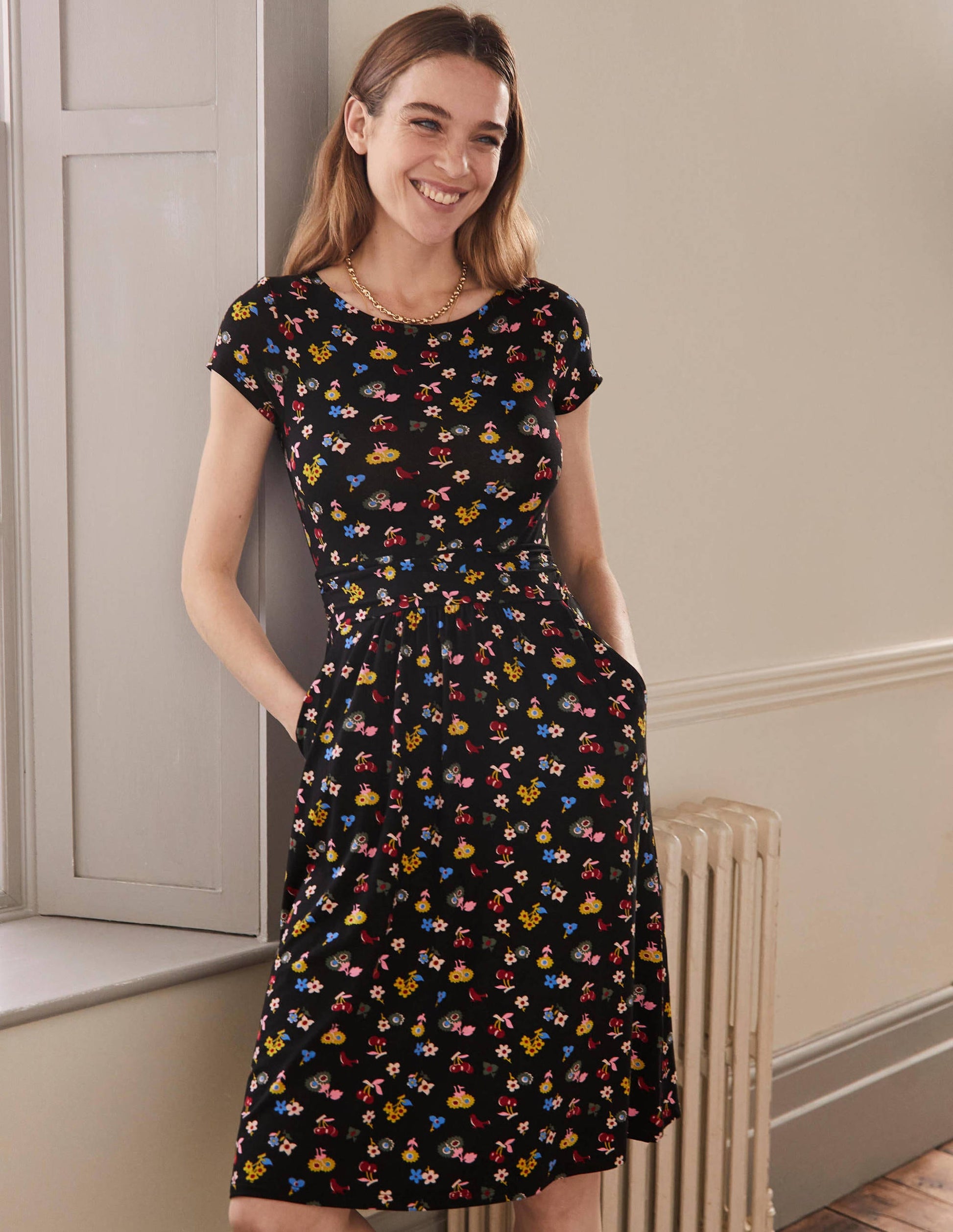 Amelie Jerseykleid-Schwarz, Waldknospen-1