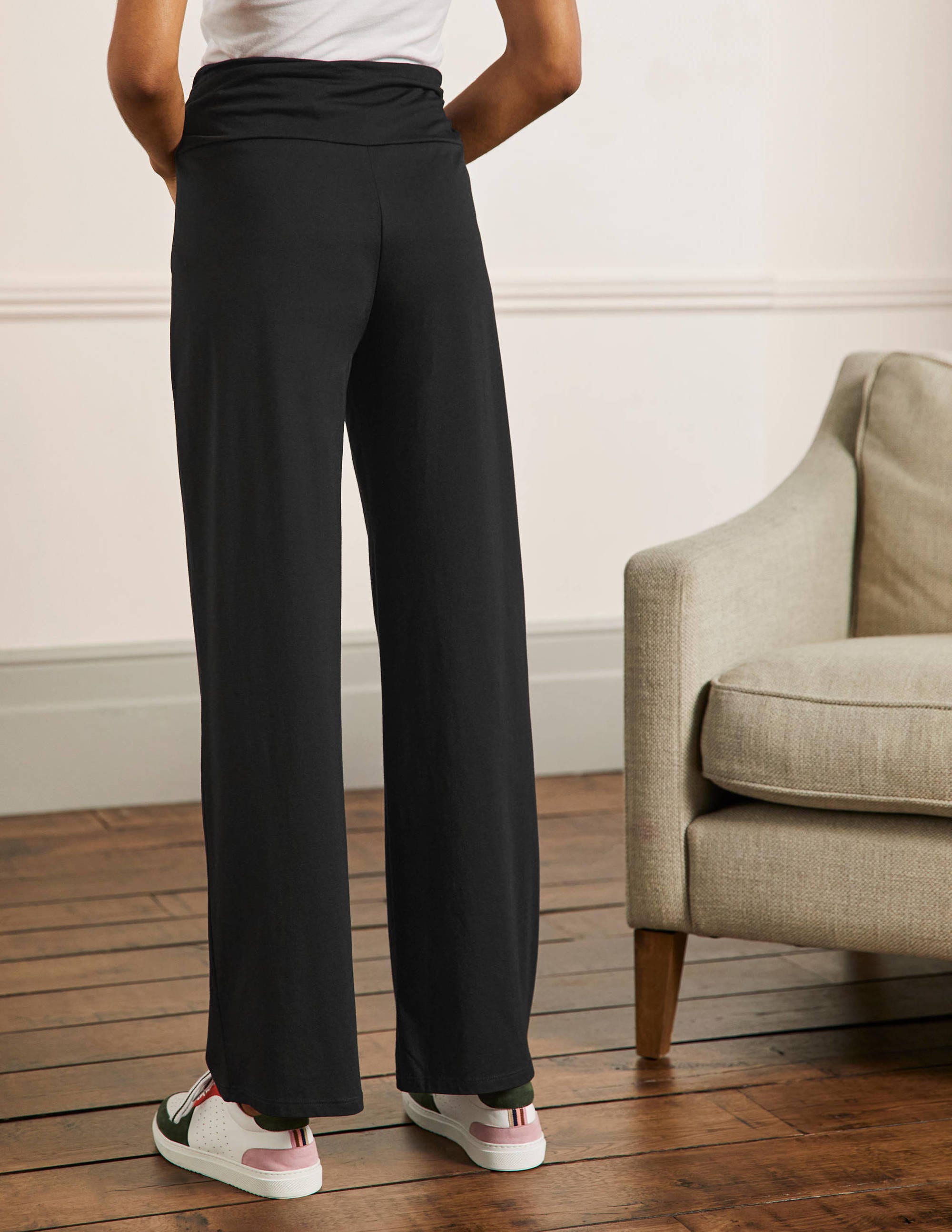 Jerseyhose mit weitem Bein-Schwarz - Image 3