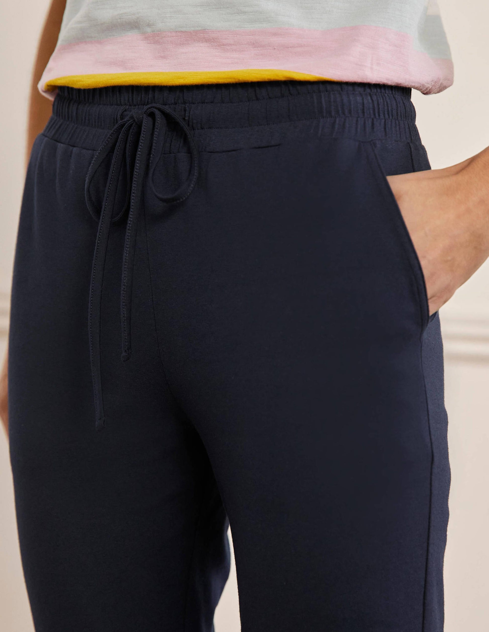 Jersey-Jogginghose mit Bündchen-Marineblau-5