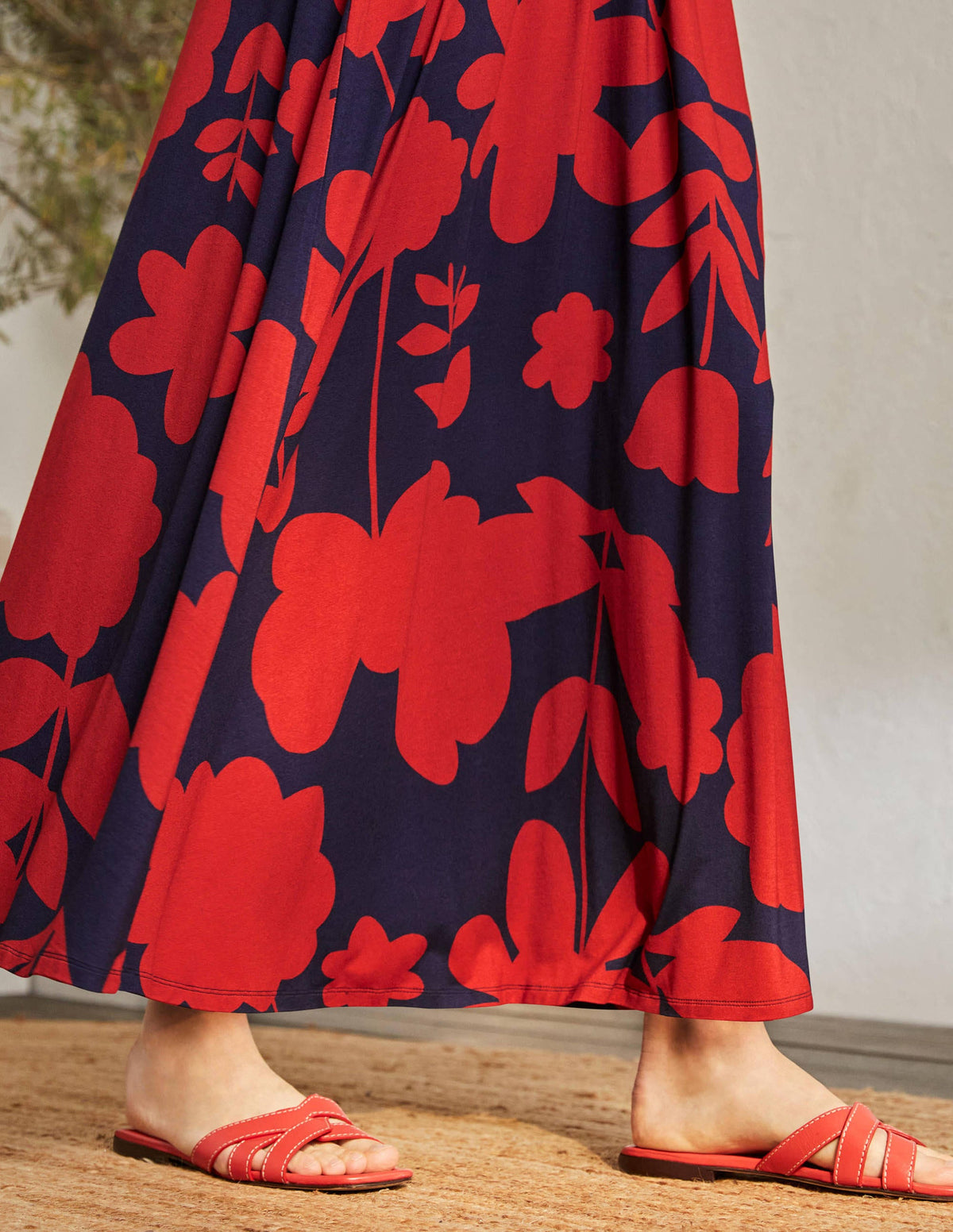 Sienna Maxikleid aus Jersey-Winterbeere, Blüten-2