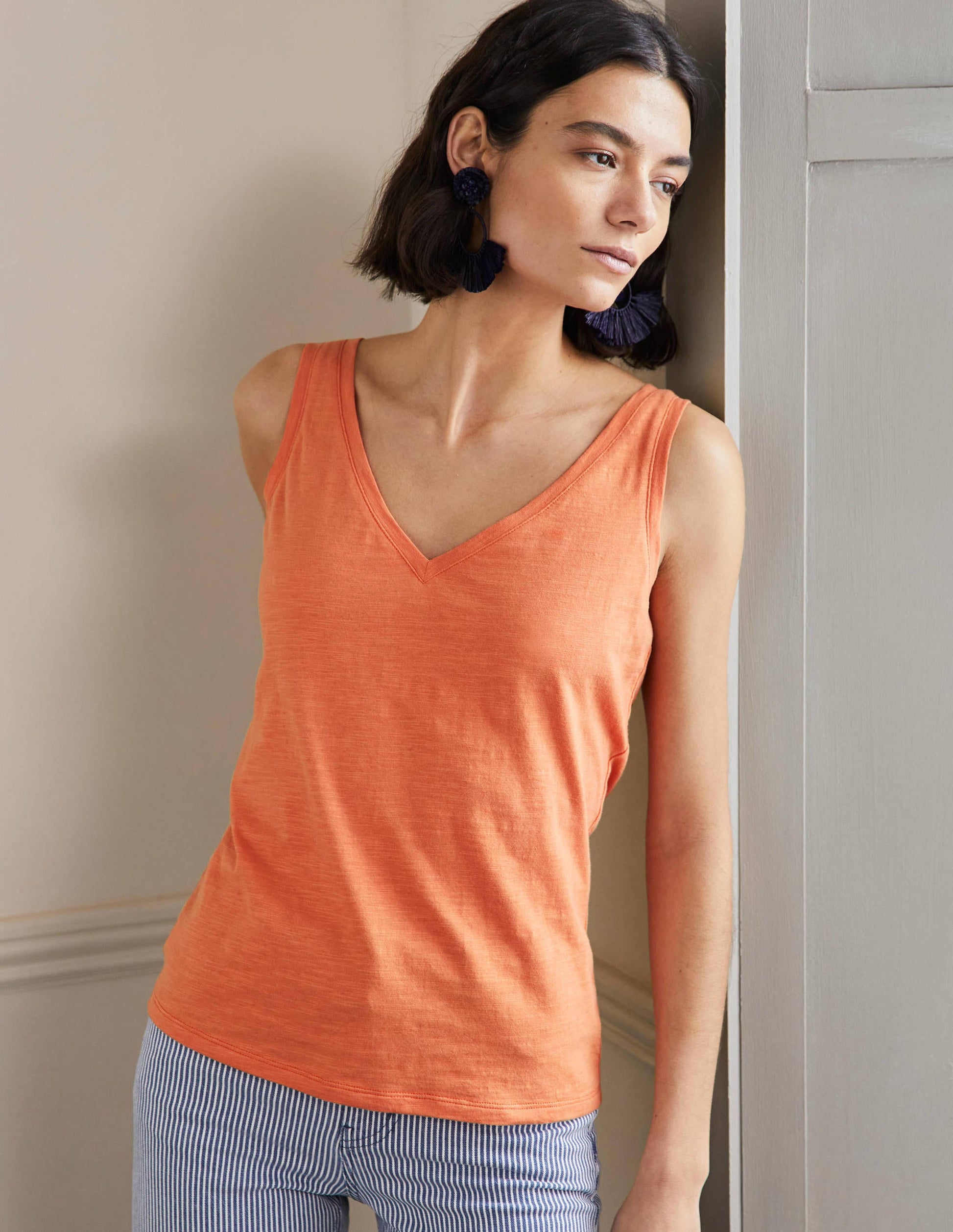 Cotton Vest-Dusty Orange-4