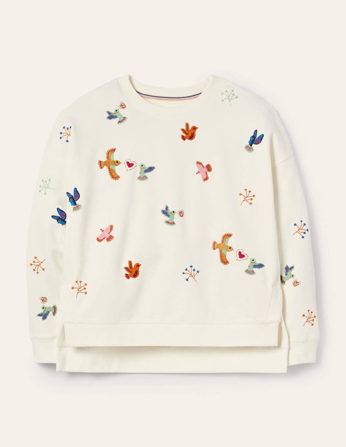 Sweat original-Ivoire, broderies multi-5