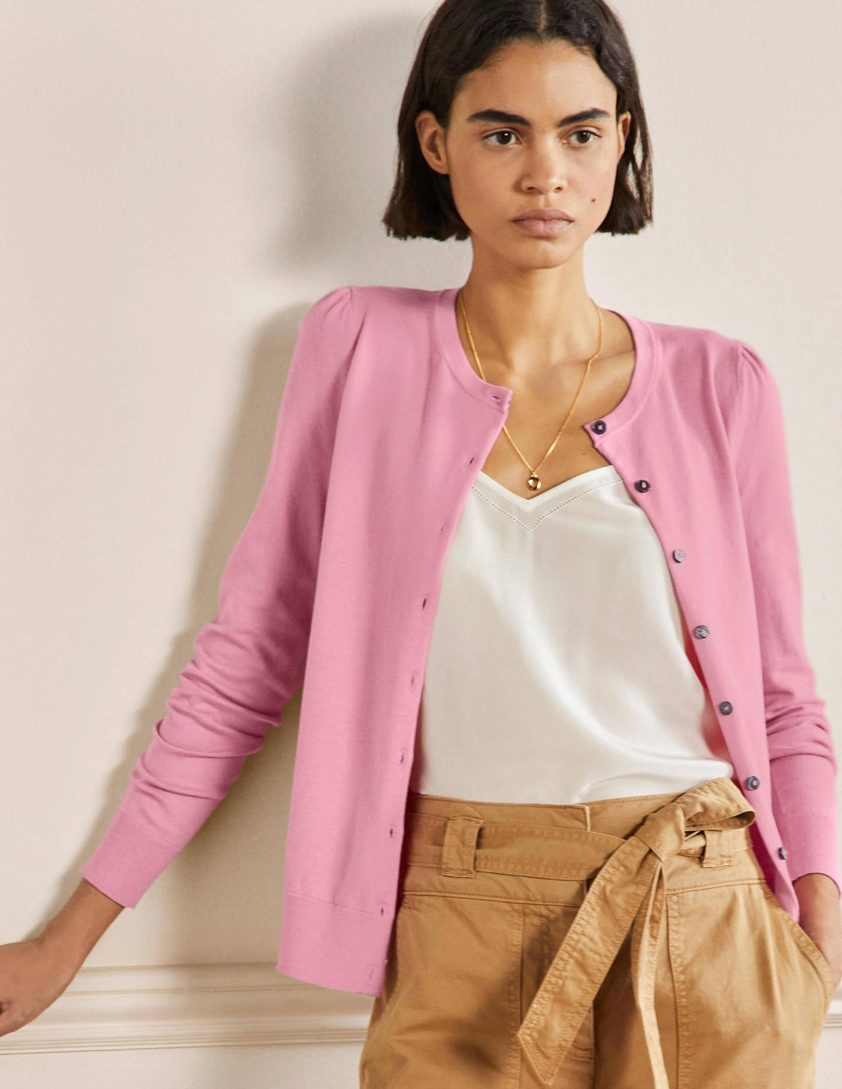 Cardigan en coton-Rose bouquet - Image 5