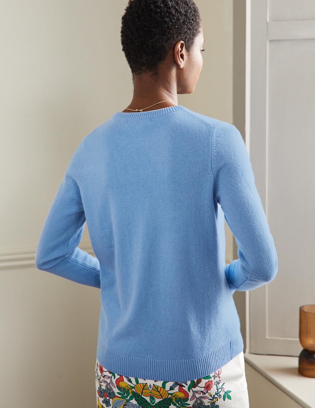 Cashmere Crew Neck Jumper-Riviera Blue-3