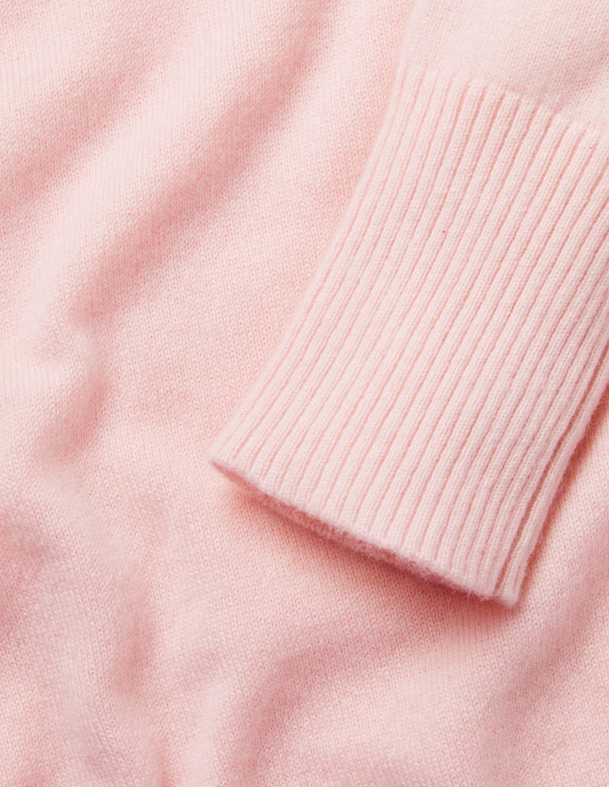 Pull col rond en cachemire-Blush rose - Image 5
