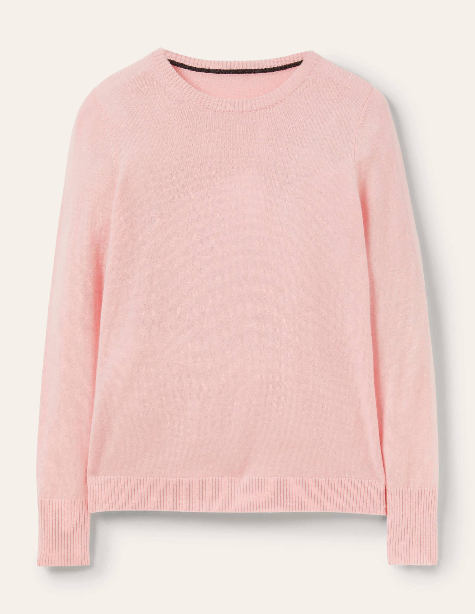 Pull col rond en cachemire-Blush rose - Image 6