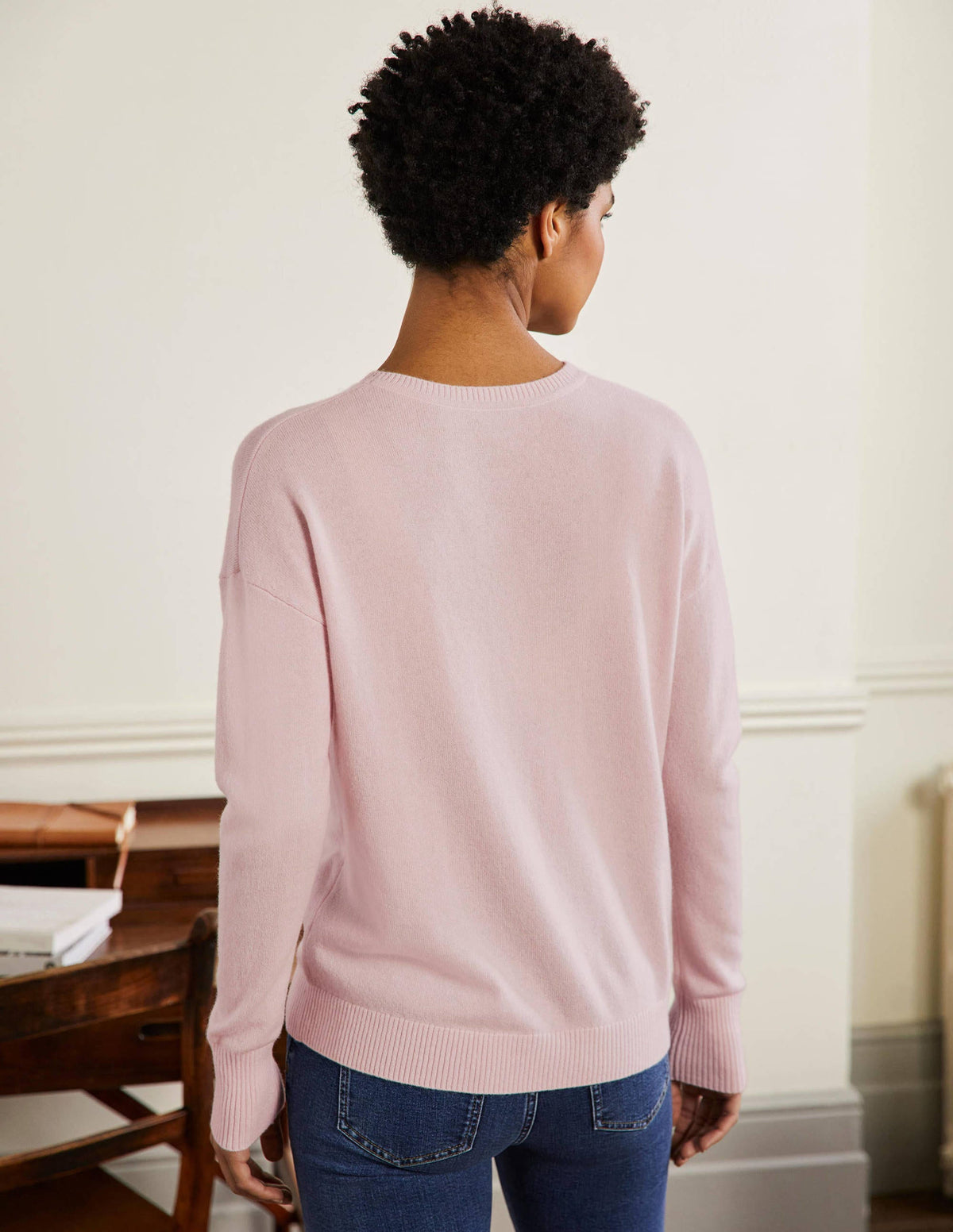 Pull Margot en cachemire-Milkshake, cerise - Image 3