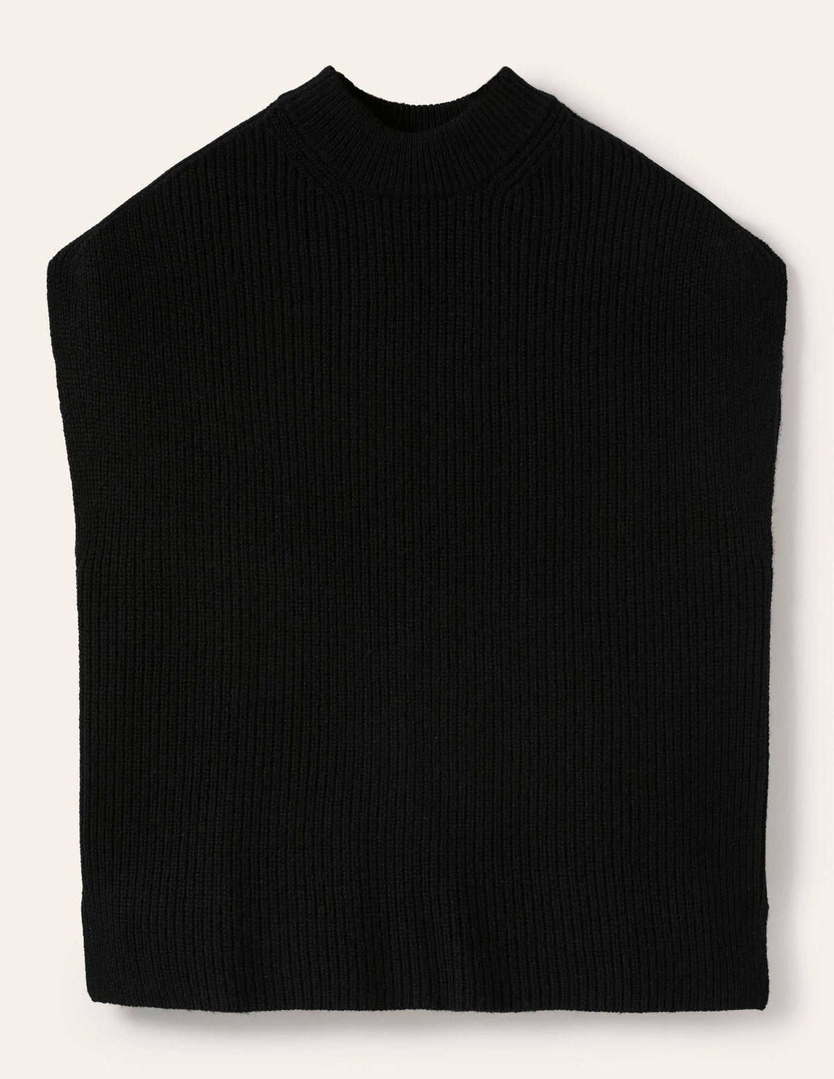Pull côtelé sans manches et décontracté-Noir-5