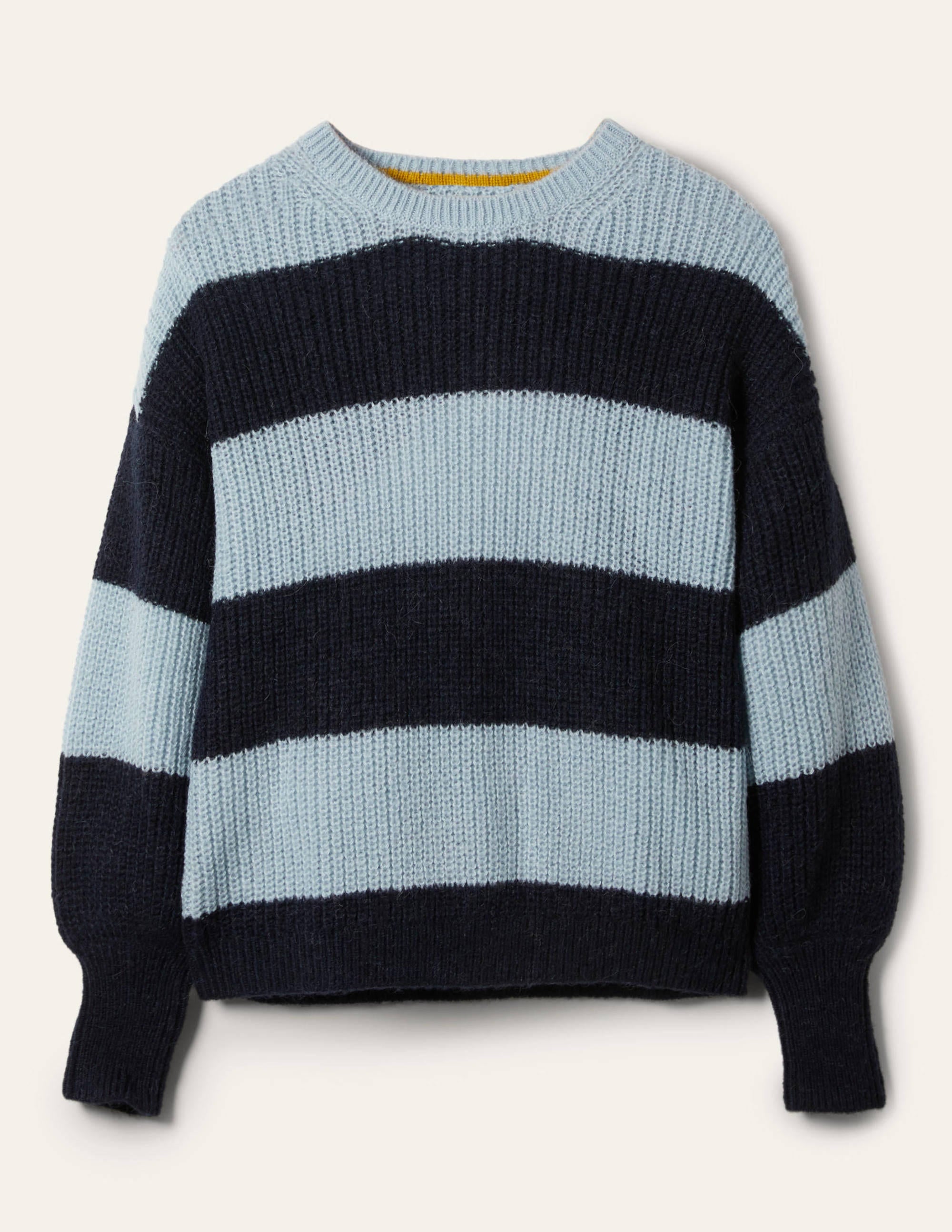 Pull duveteux à manches blousantes-Rayé multi bleu - Image 5
