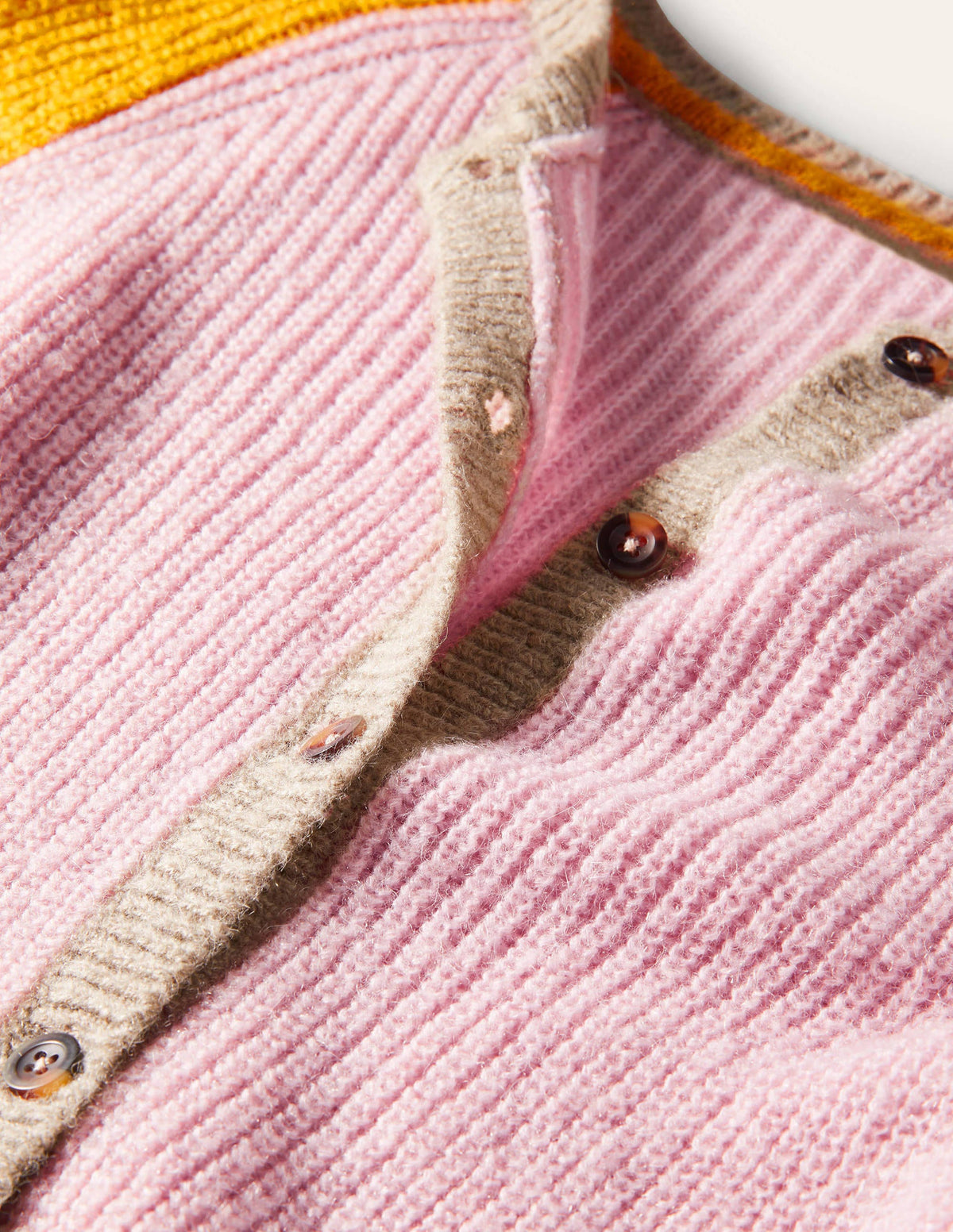 Flauschiger Cardigan mit Blockfarben-Milchshake/Olivenölgrün-3