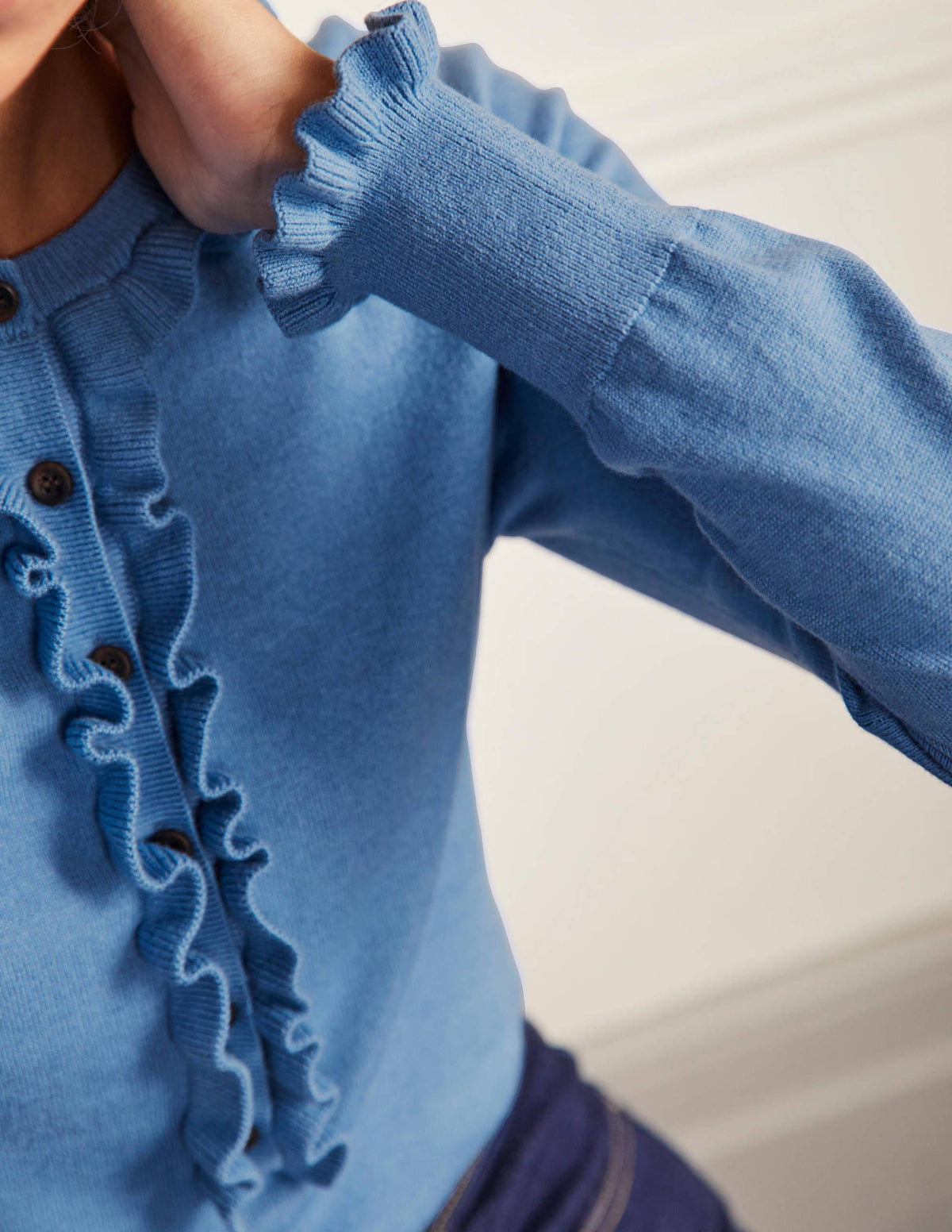 Henley-Pullover mit Rüschen-Traube/Hyazinthe - Image 2