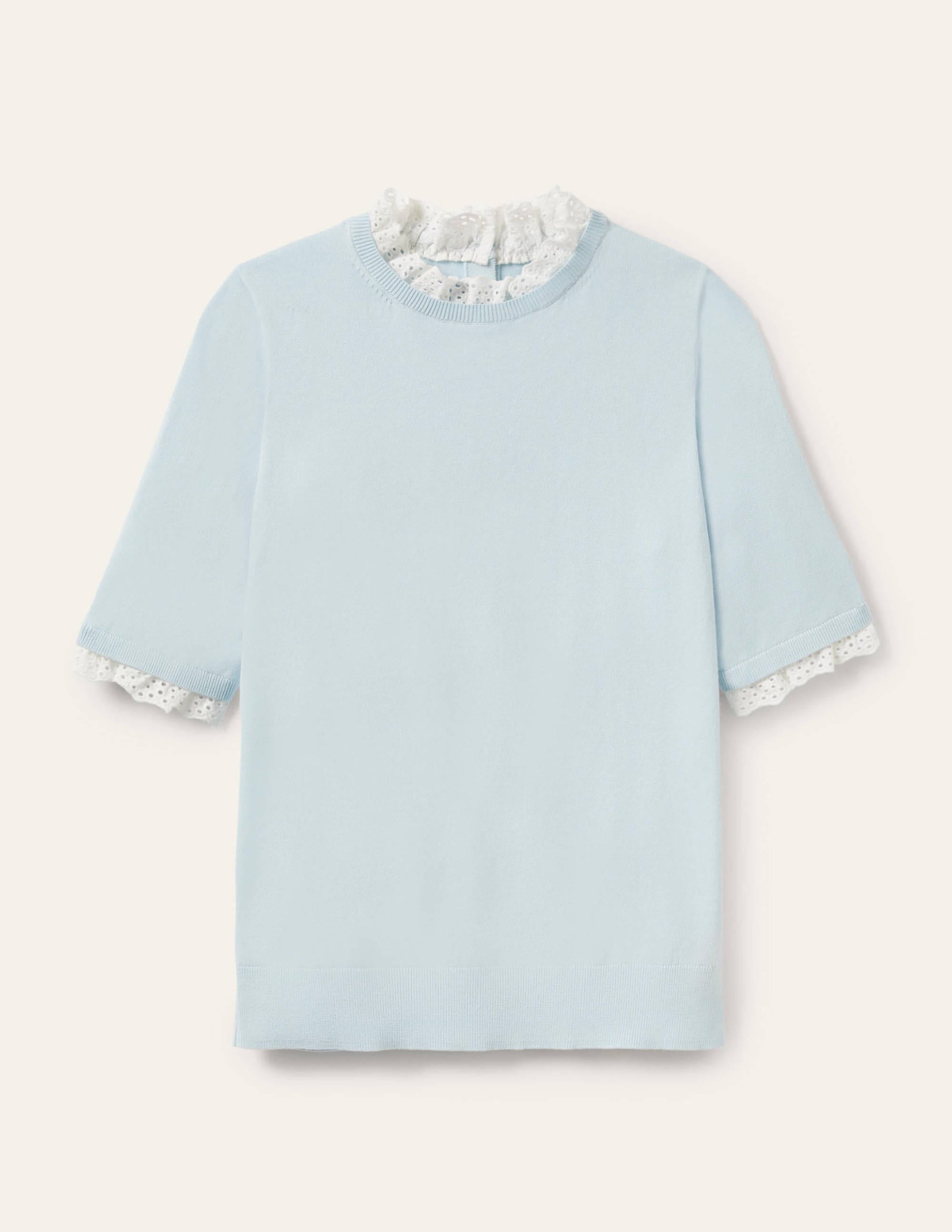 Strick-T-Shirt aus einer Webmischung-Morgendämmerungsblau - Image 5