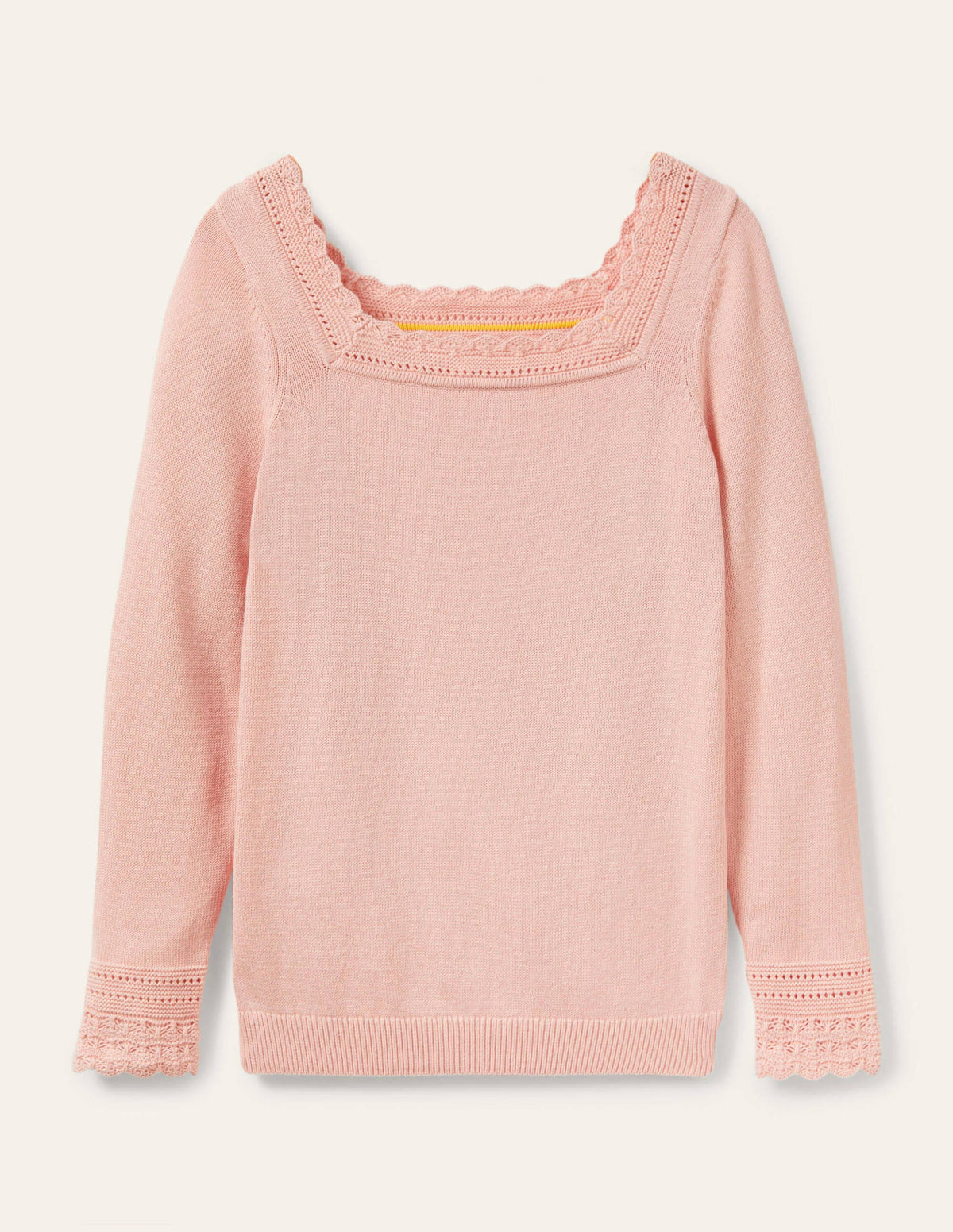 Pullover mit gehäkeltem Muschelsaum-Milchshake - Image 6