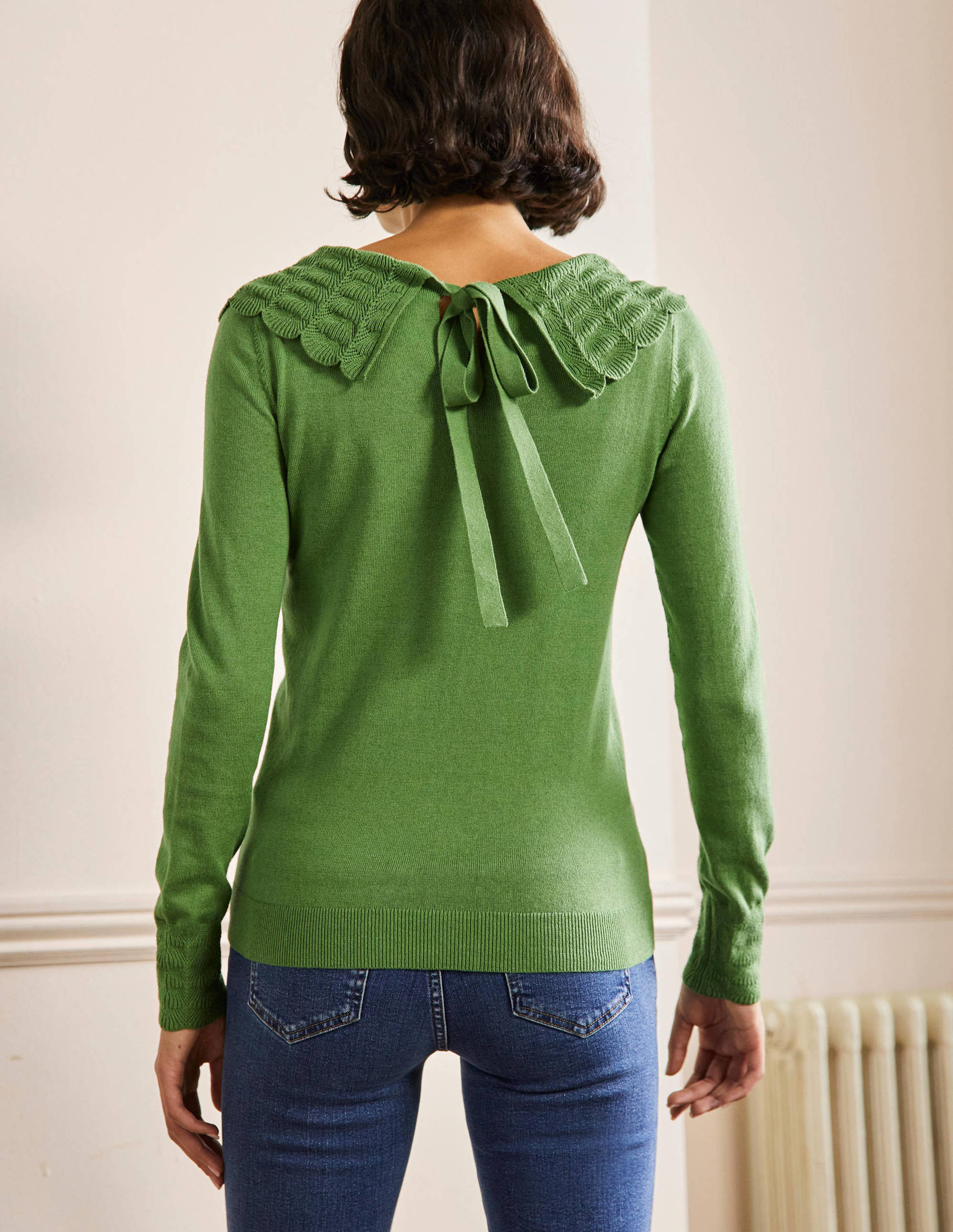 Pullover mit Kragen und Schnürung am Rücken-Englischer Efeu - Image 3