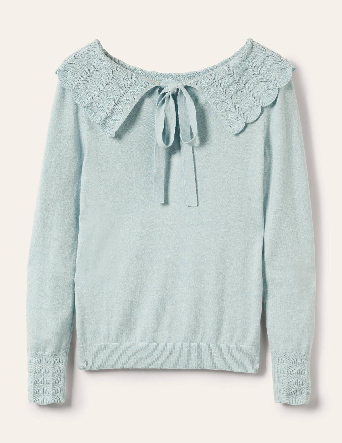 Tie Back Collar Jumper-Dawn Sky - Image 5