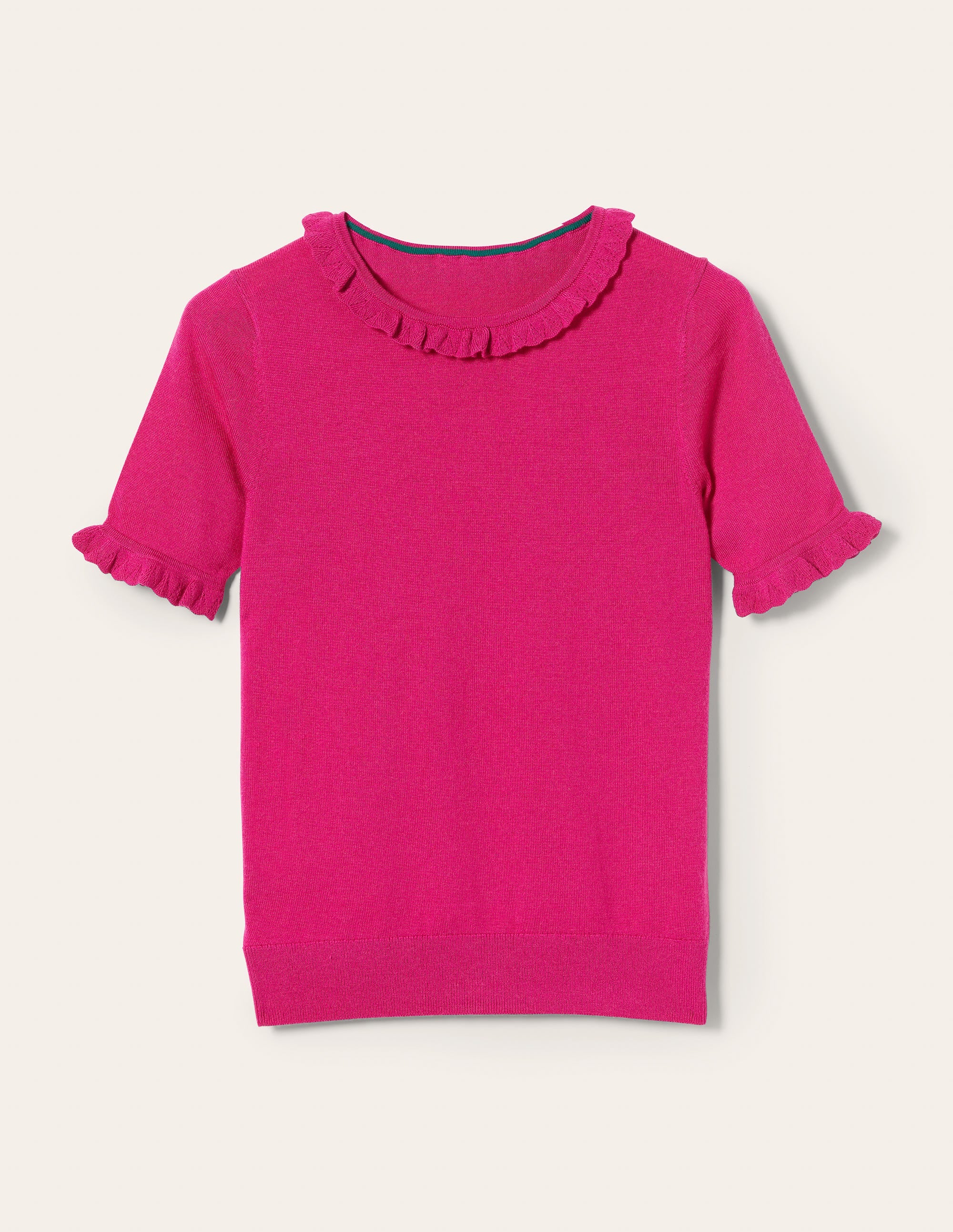 Merino-Strickoberteil-Wassermelonenrosa - Image 9