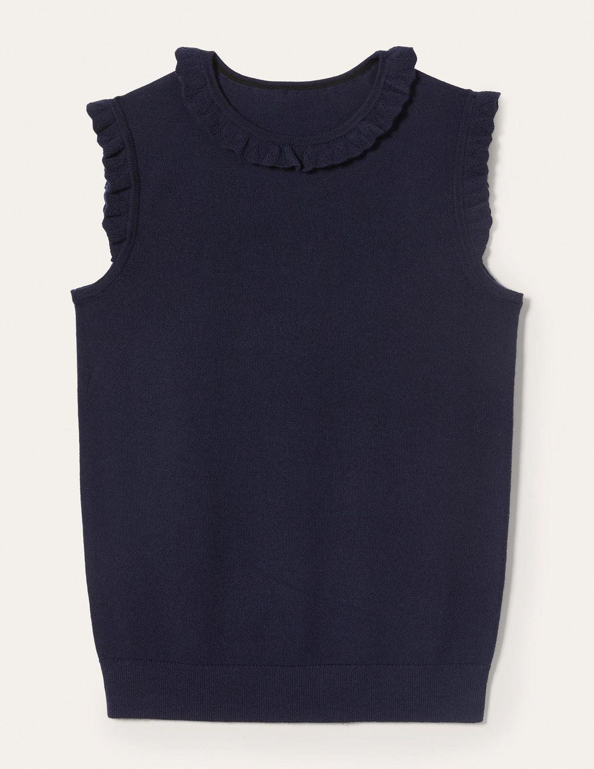 Stricktop aus Merinowolle-Marineblau-12