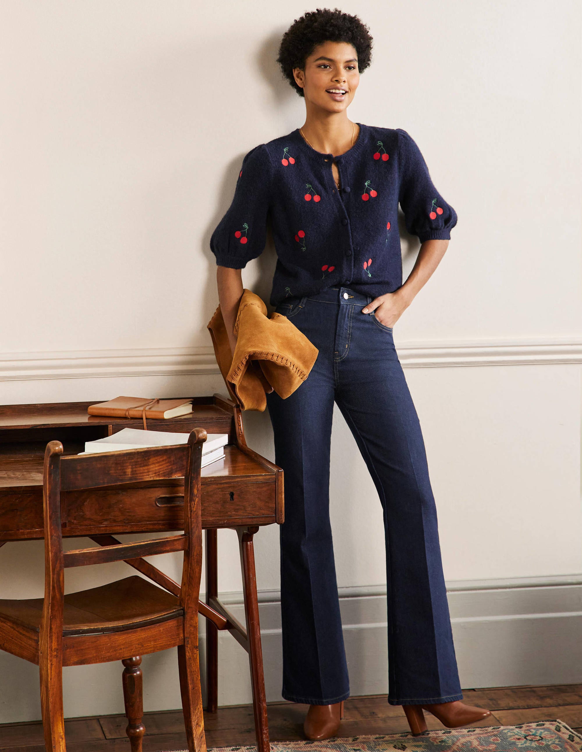 Jean chic évasé Antonia-Indigo - Image 1